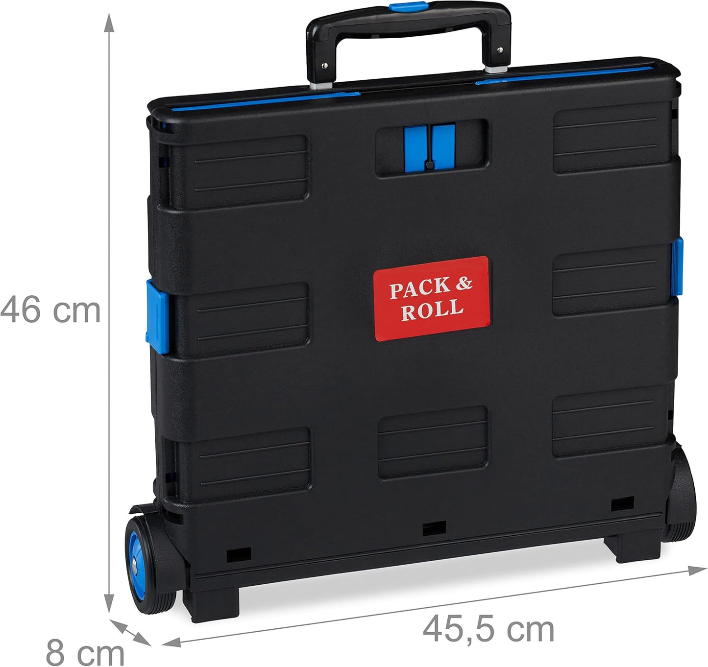 Klappbarer Einkaufstrolley, Blau