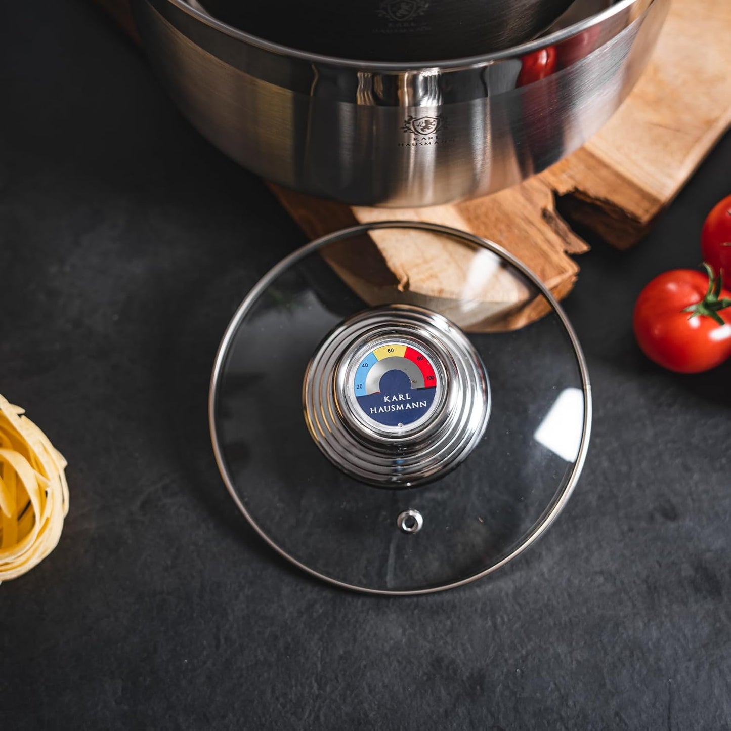 Topfset Induktion 4-teilig mit Glasdeckel