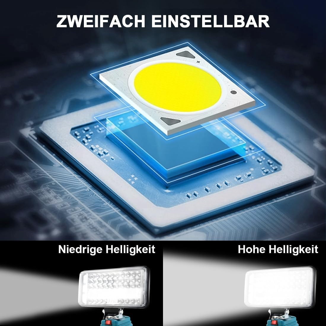 Akku-LED-Arbeitsleuchte, 7 zoll 90W|1