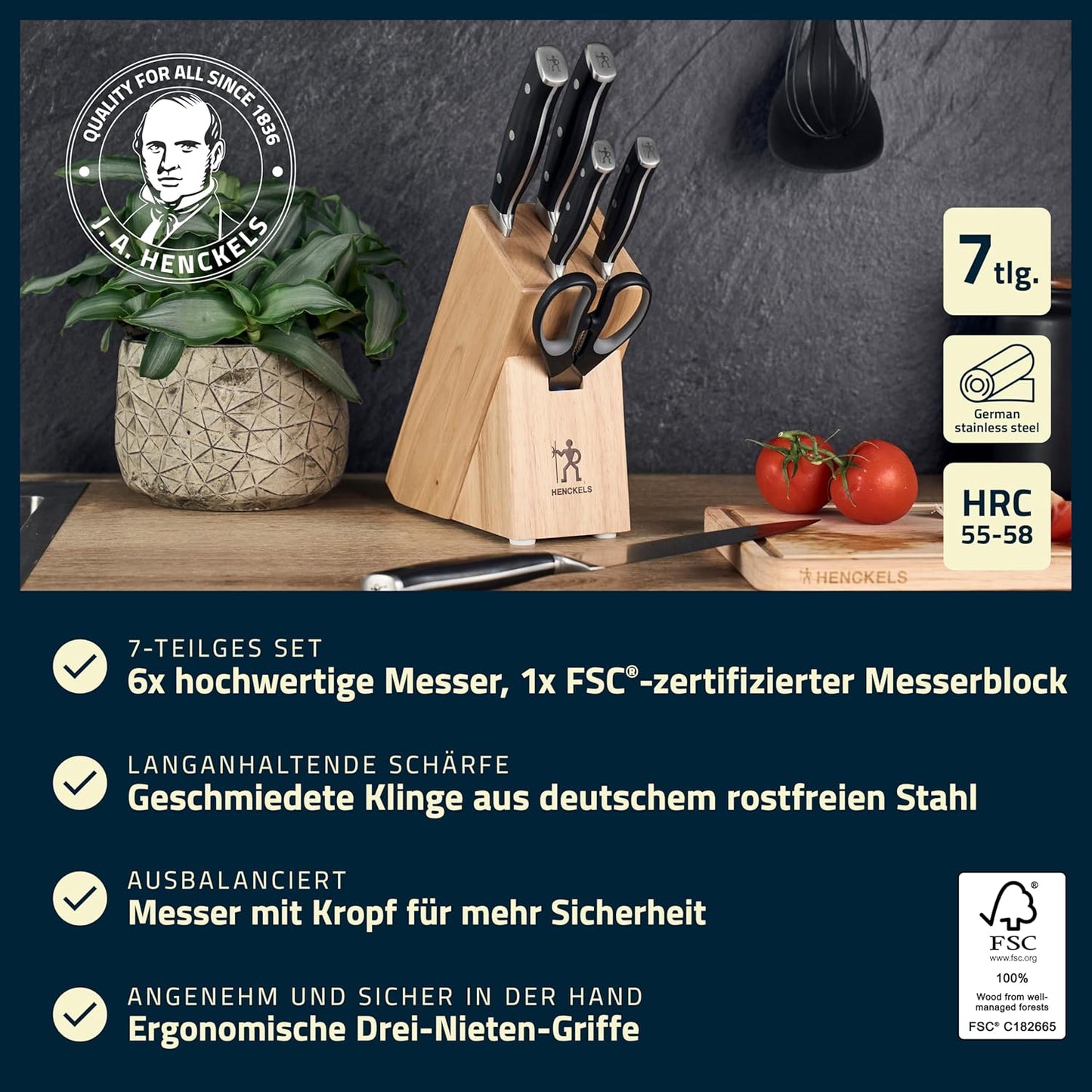 Accent Messerblockset mit Schere