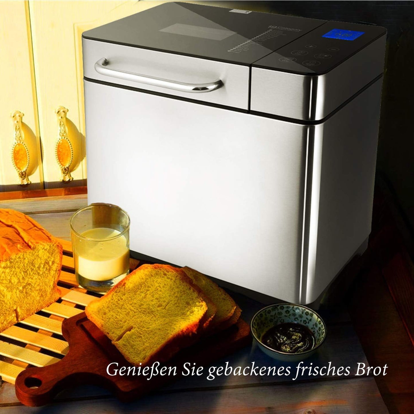 Brotbackautomat mit 19 Programmen und 15 Std. Timer