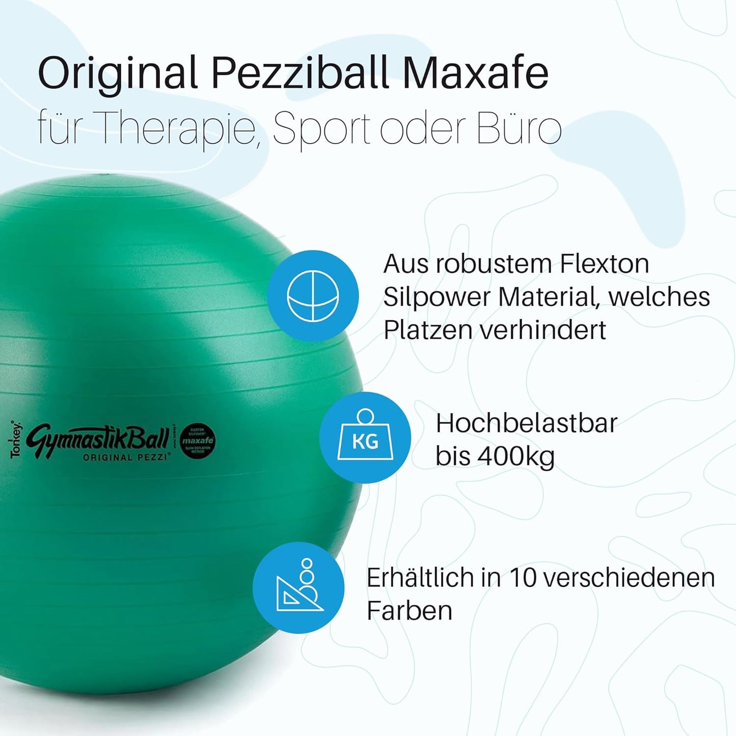 Gymnastikball MAXAFE für Fitness & Therapie, 42cm Rubinrot