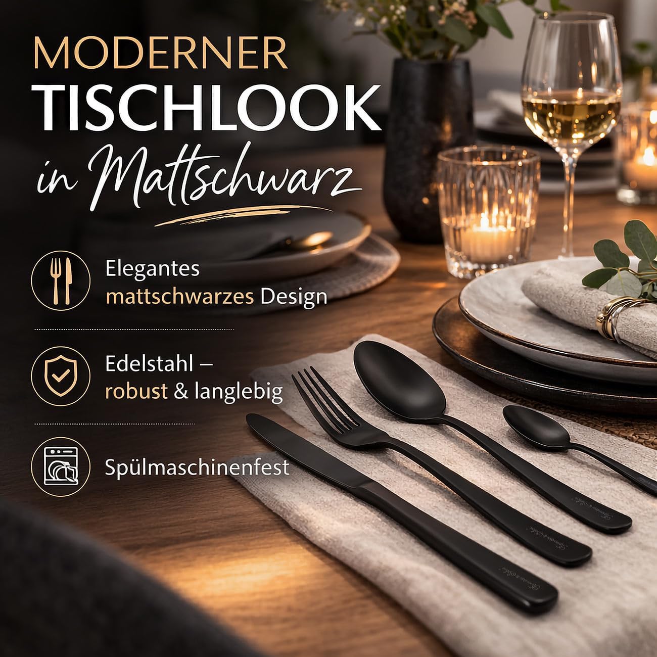 30-teiliges Edelstahlbesteck-Set