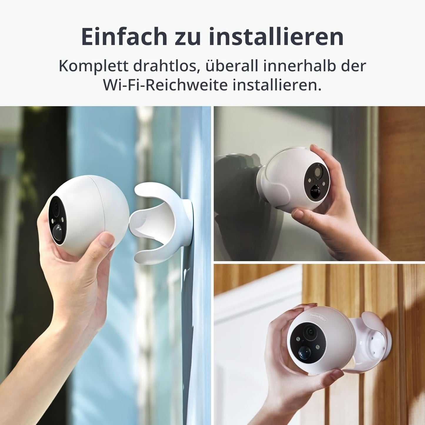 Drahtlose Sicherheitskamera mit Solarpanel, 2K, AI-Erkennung, 2K Aussenbereich