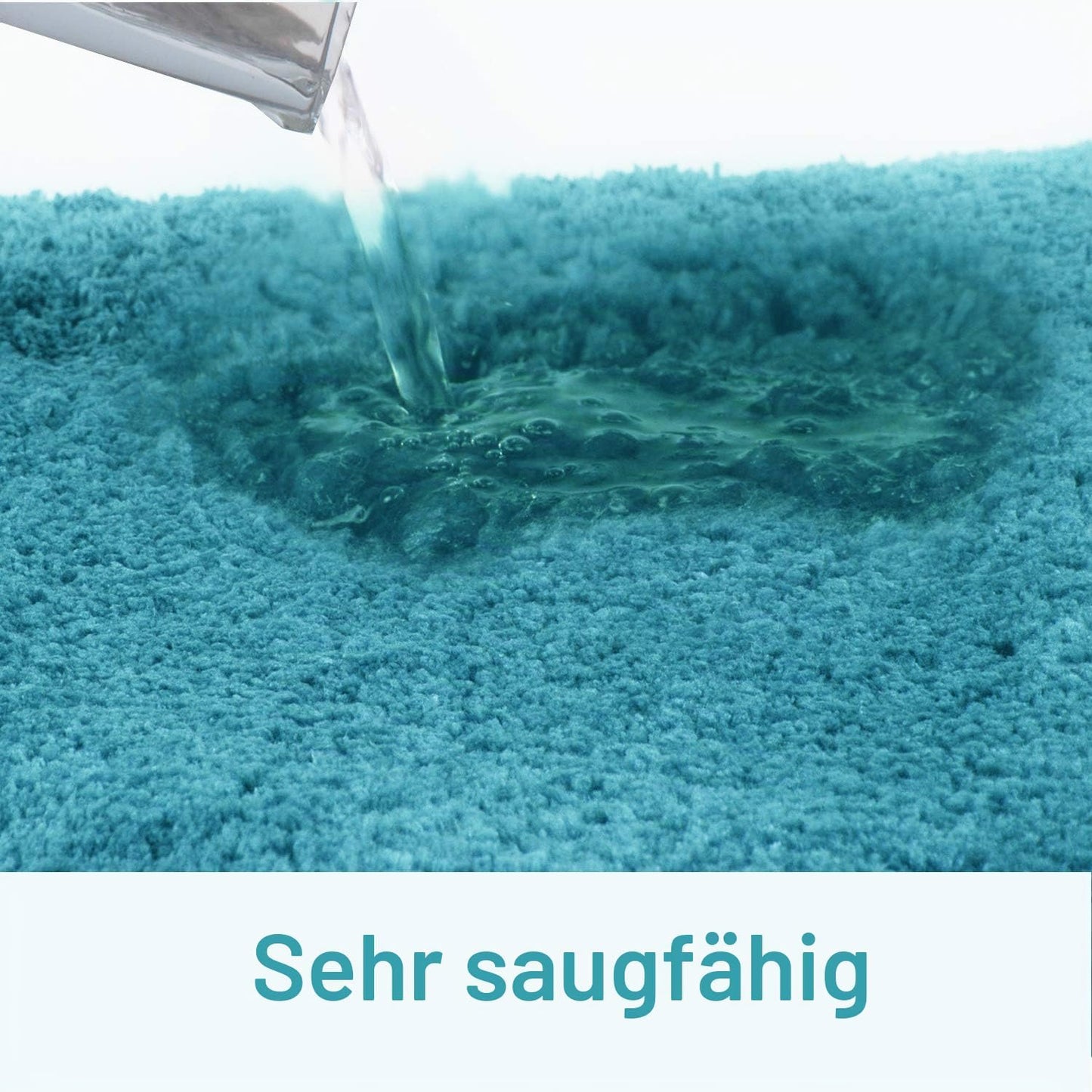 Rutschfeste Badematte, 70x120 cm, 70 x 120 cm (Rechteckig) Türkis