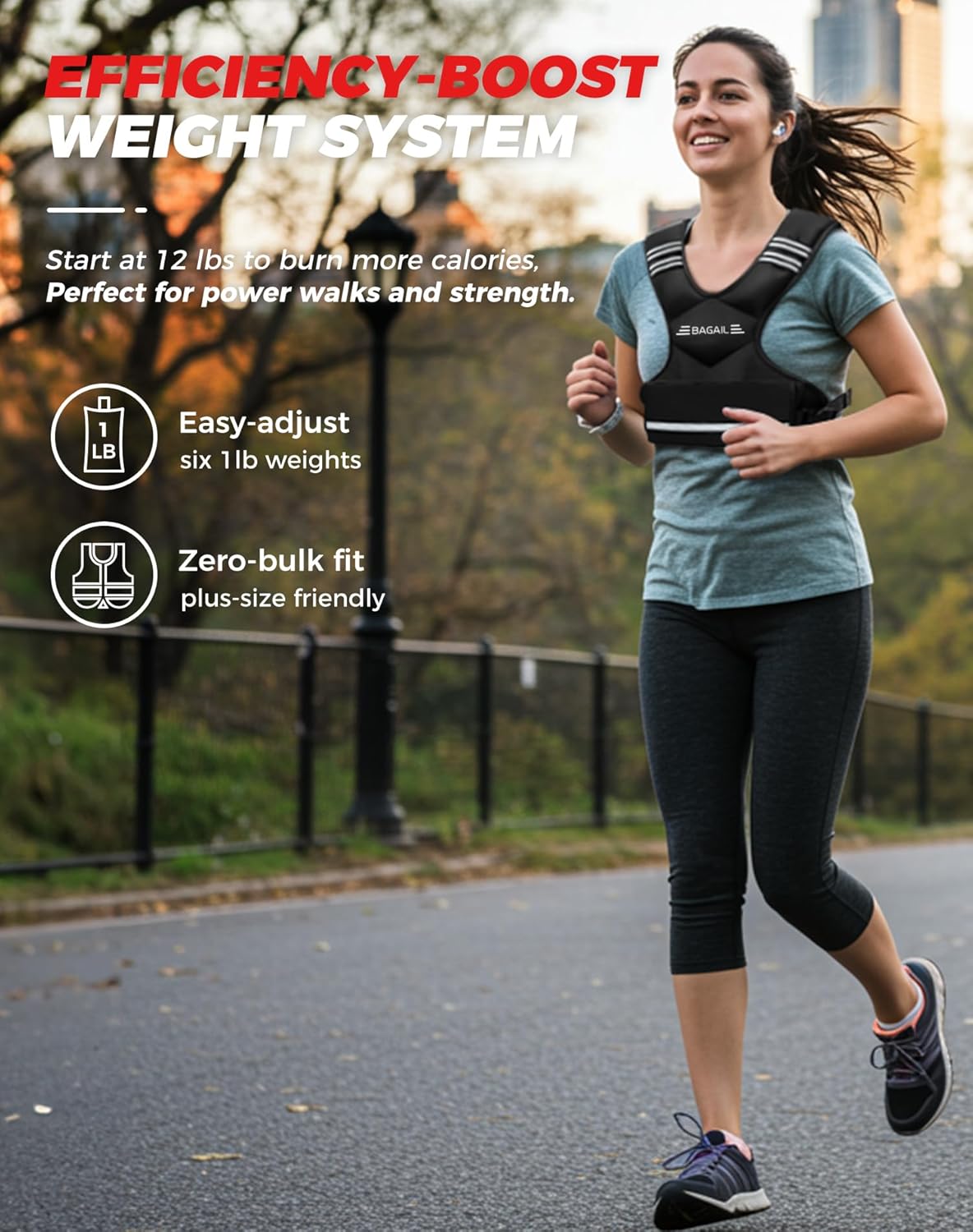 Einstellbare Gewichtsweste für Krafttraining, Rosa 5.5-8.2kg / 12-18lb