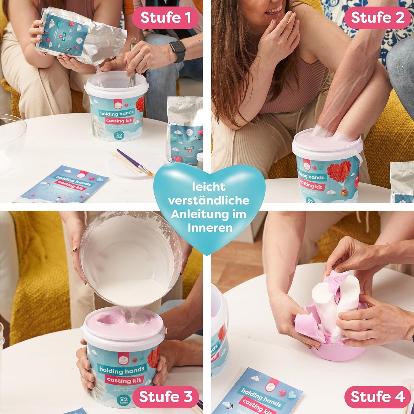 3D Handabdruck-Set für Paare, Paare