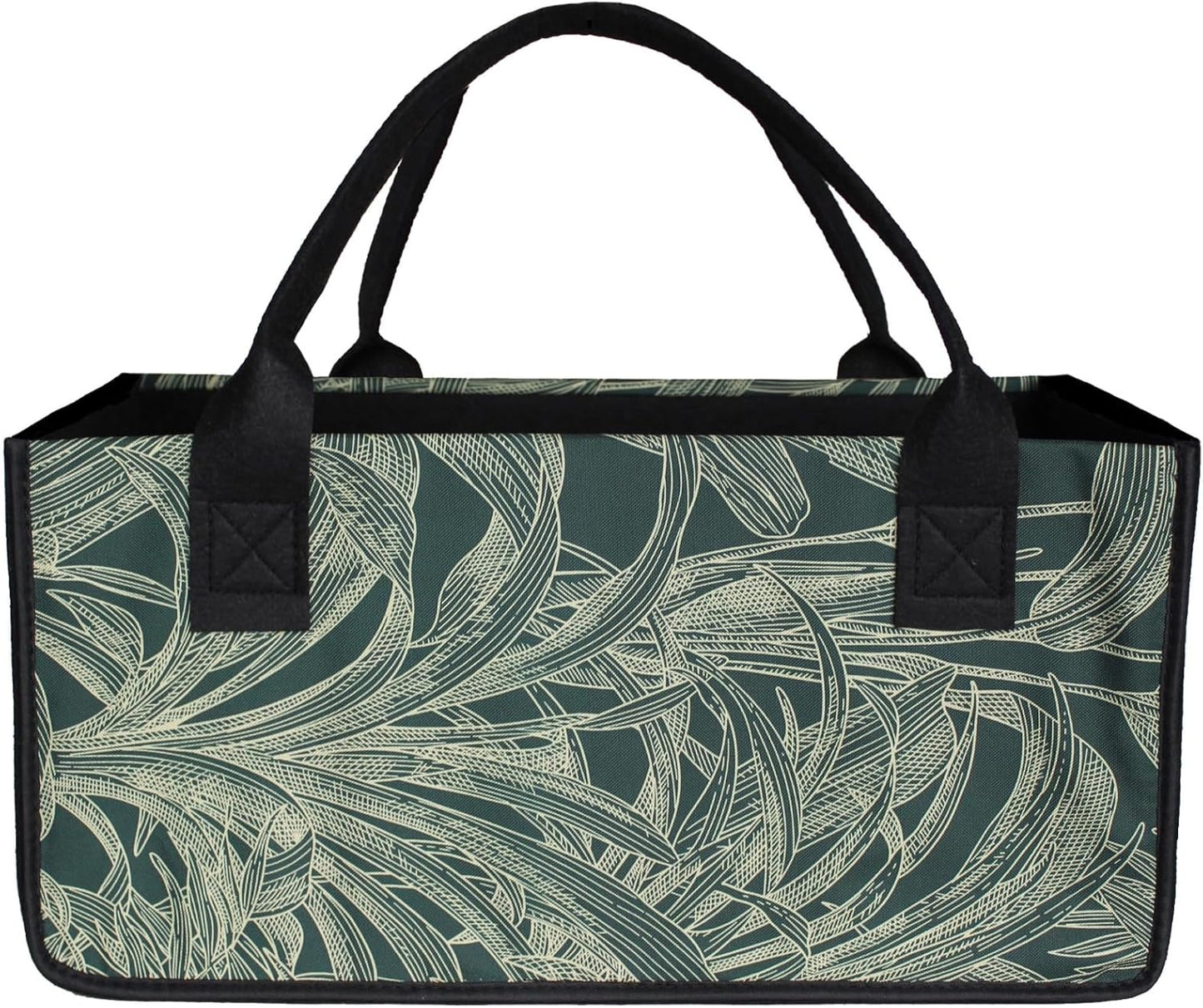 2-teiliges Filztaschen Set, Blume - Grün