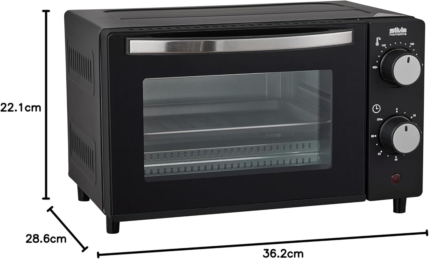 Schneider Homeline MB1000, B 36,2 x H 22,1 x T 28,6 cm Schwarz