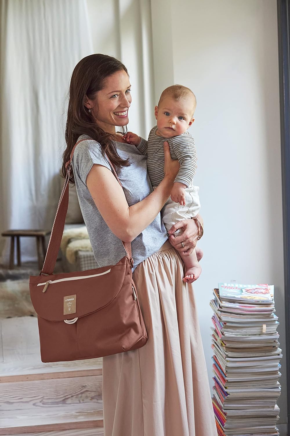 Baby Wickeltasche Manu, Rust