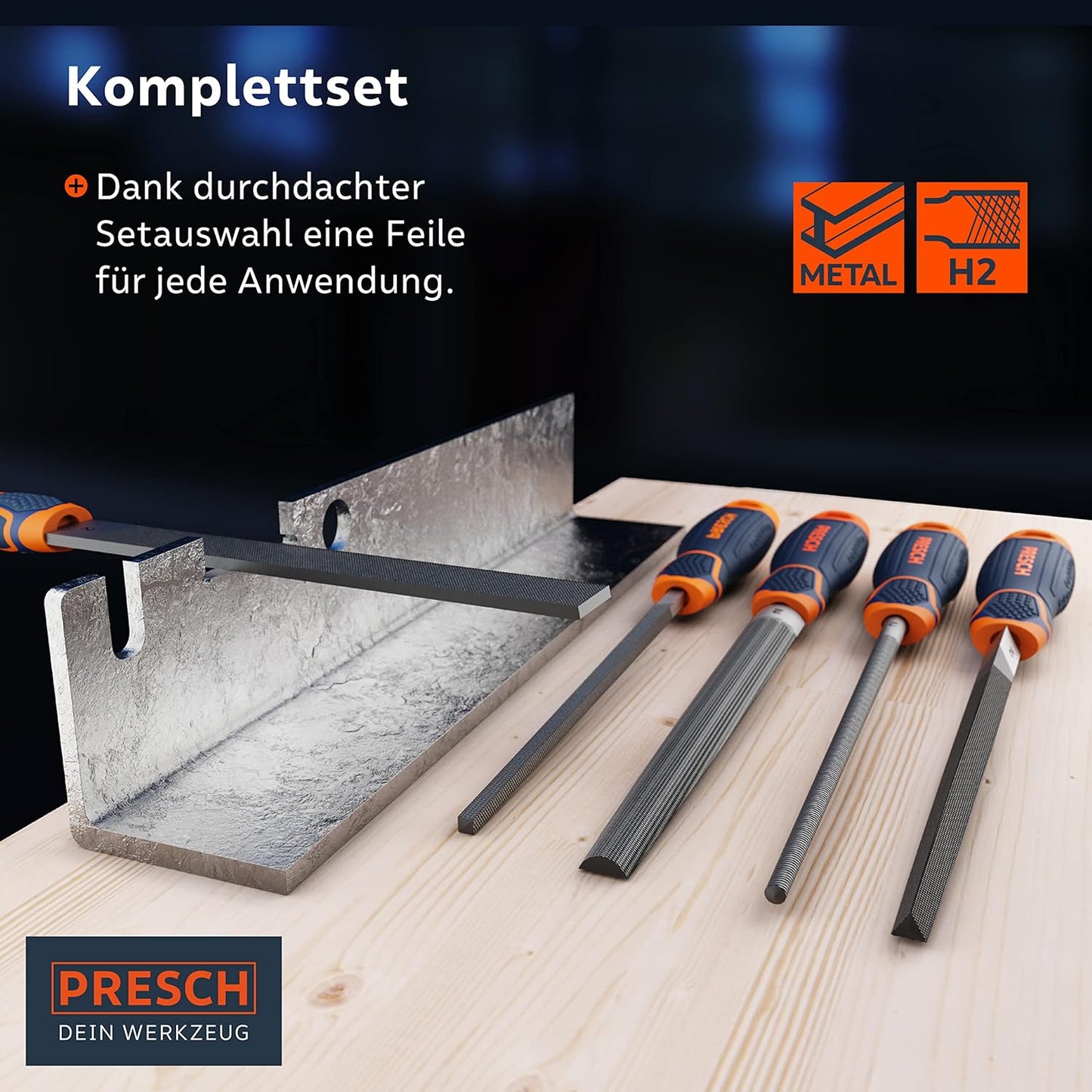 5-teiliges Werkstattfeilen Set, Feilen Set 5 tlg.