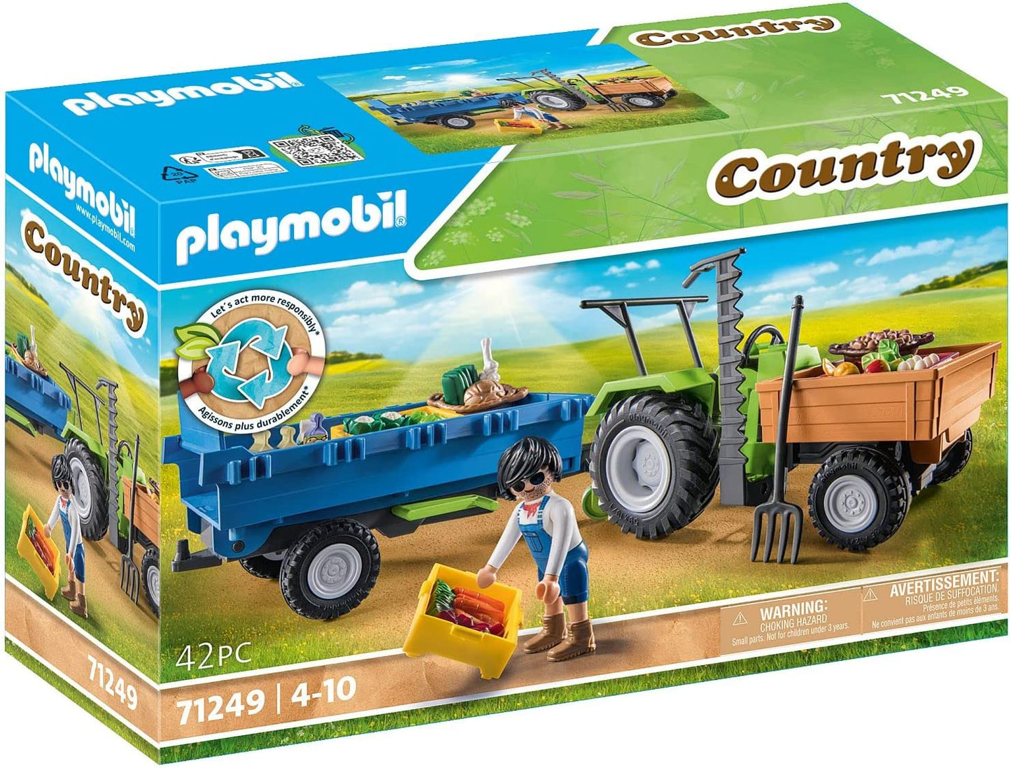 71249 Traktor mit Hänger, Konstruktionsspielzeug