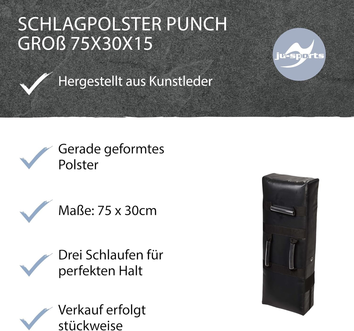 Schlagpolster für Kampfsport, 75 x 30 x 15 cm
