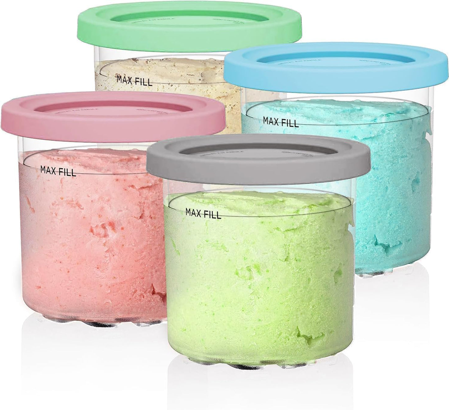 4-teiliges Eisbehälter-Set für Ninja Creami NC300EU & NC301EU