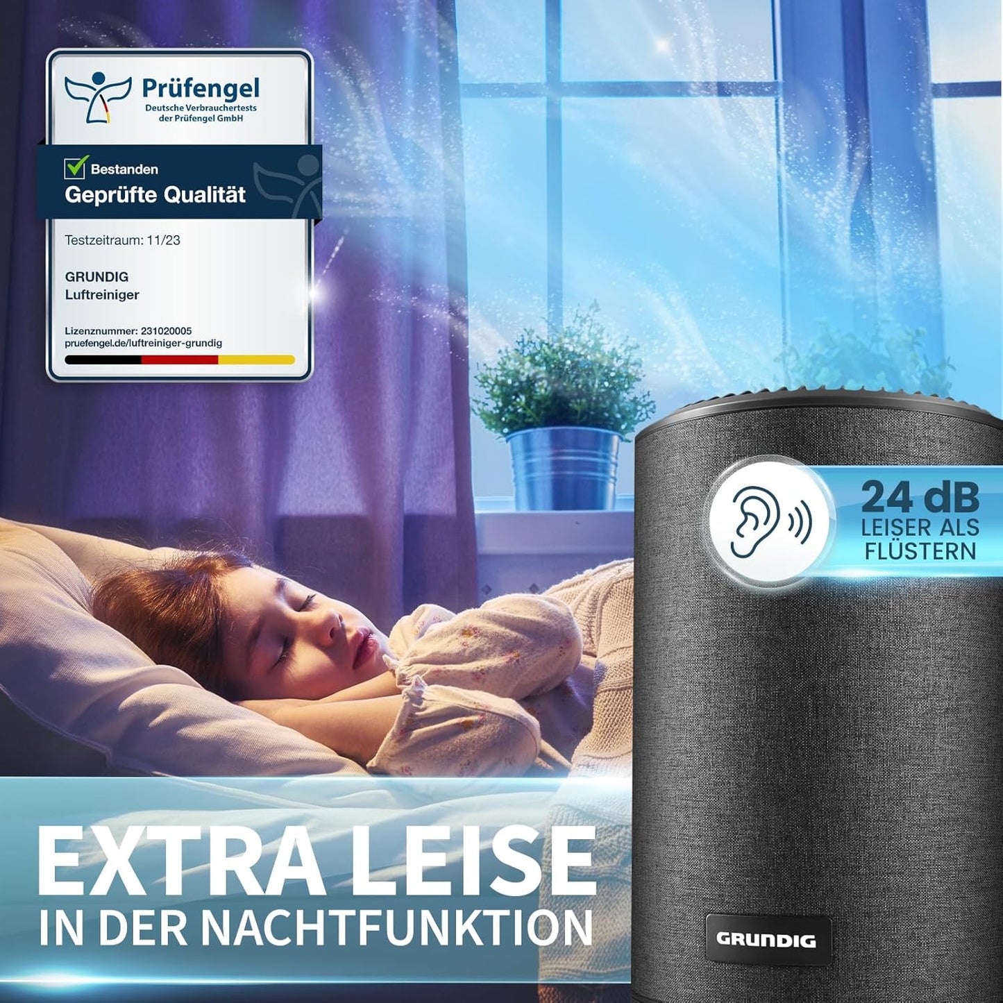 Luftreiniger mit HEPA- und Aktivkohlefilter, Luftreiniger