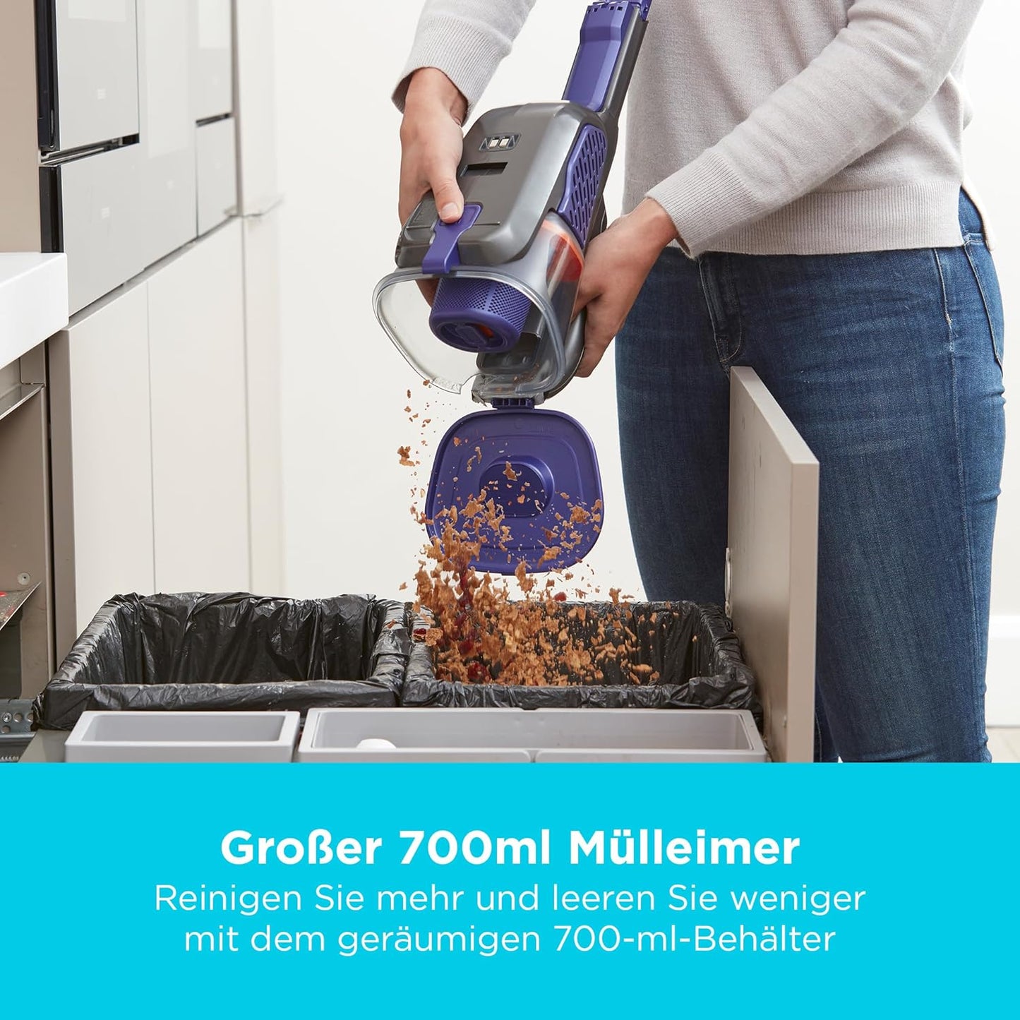 Akkustaubsauger Dustbuster Gen 11 Pet 18, mit Tierhaarbürste & Ladekabel Titanium/Silber/Violett