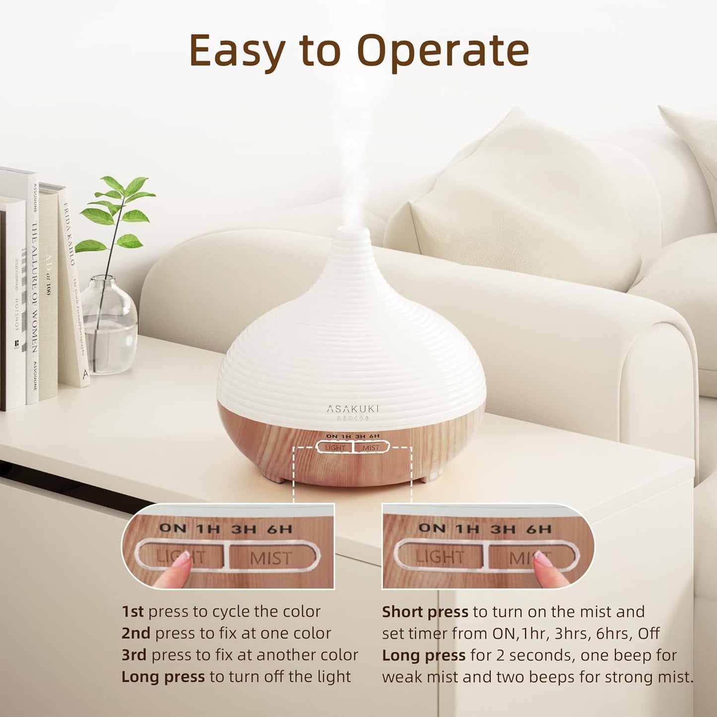 Aroma Diffuser mit LED Licht, Gelb