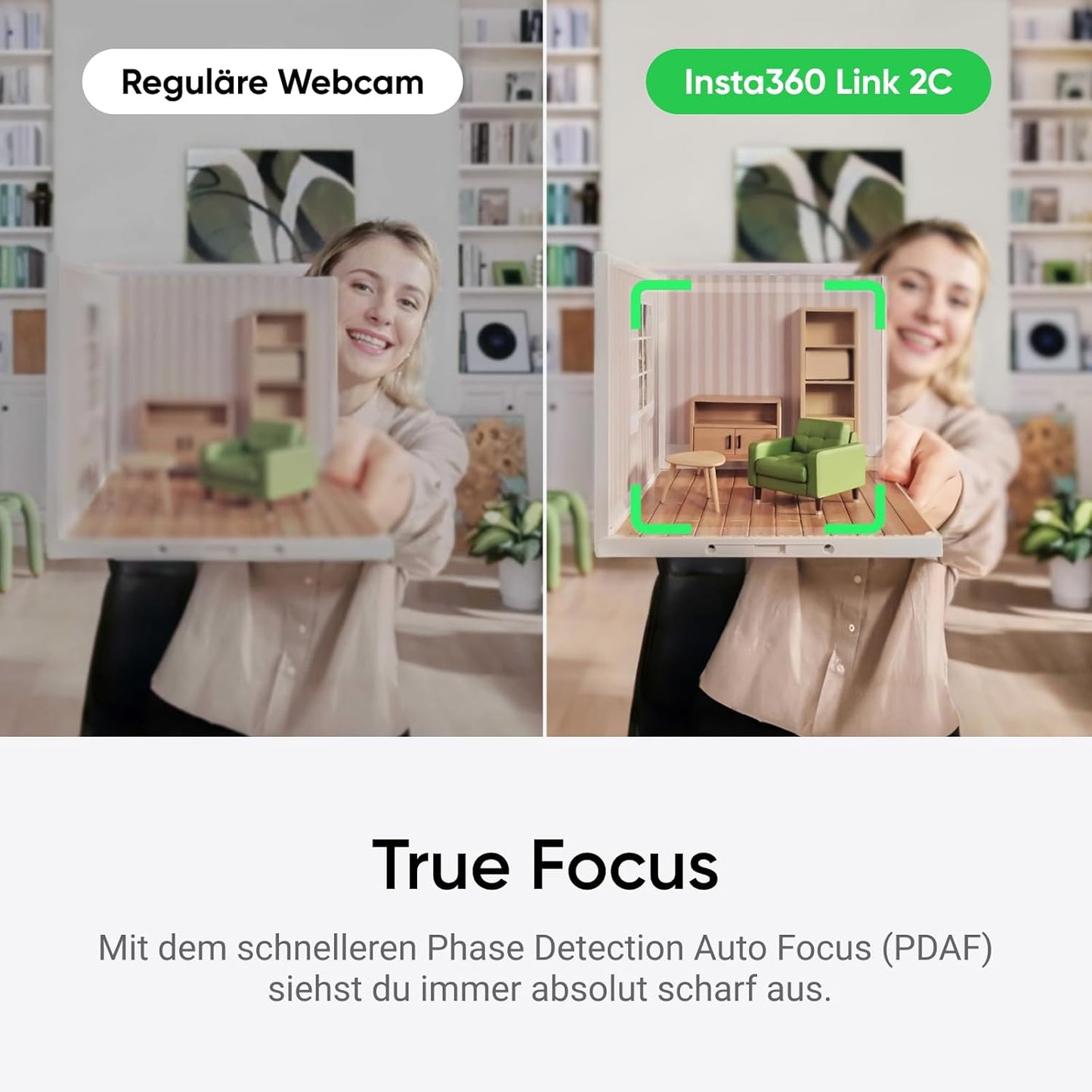 2C Webcam mit Auto-Framing und HDR, Polarweiss Standard-Bundle