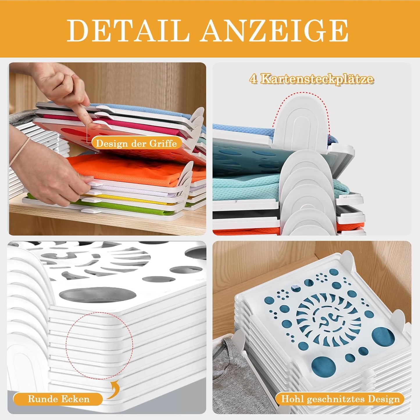 T-Shirt Organizer Stapelsystem (20 Stück), 20 Stück