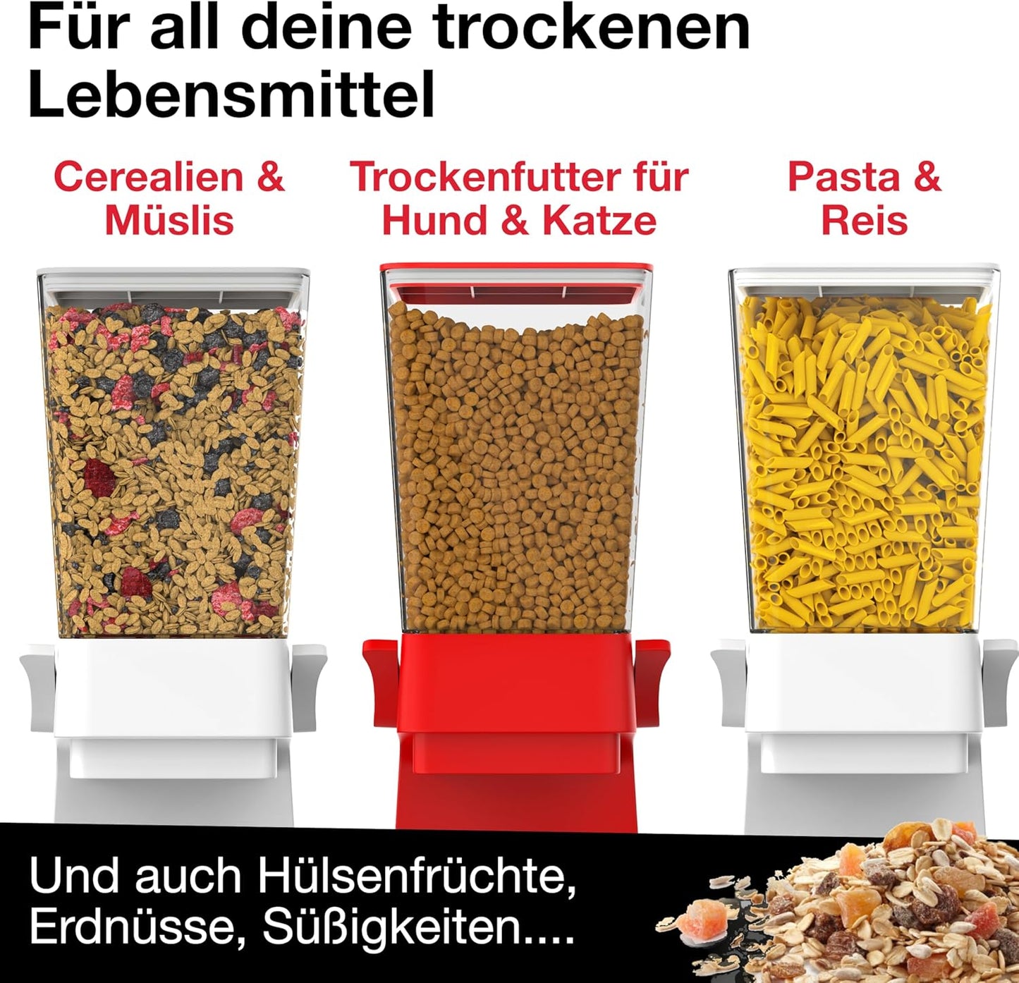 Müslispender, Weiß