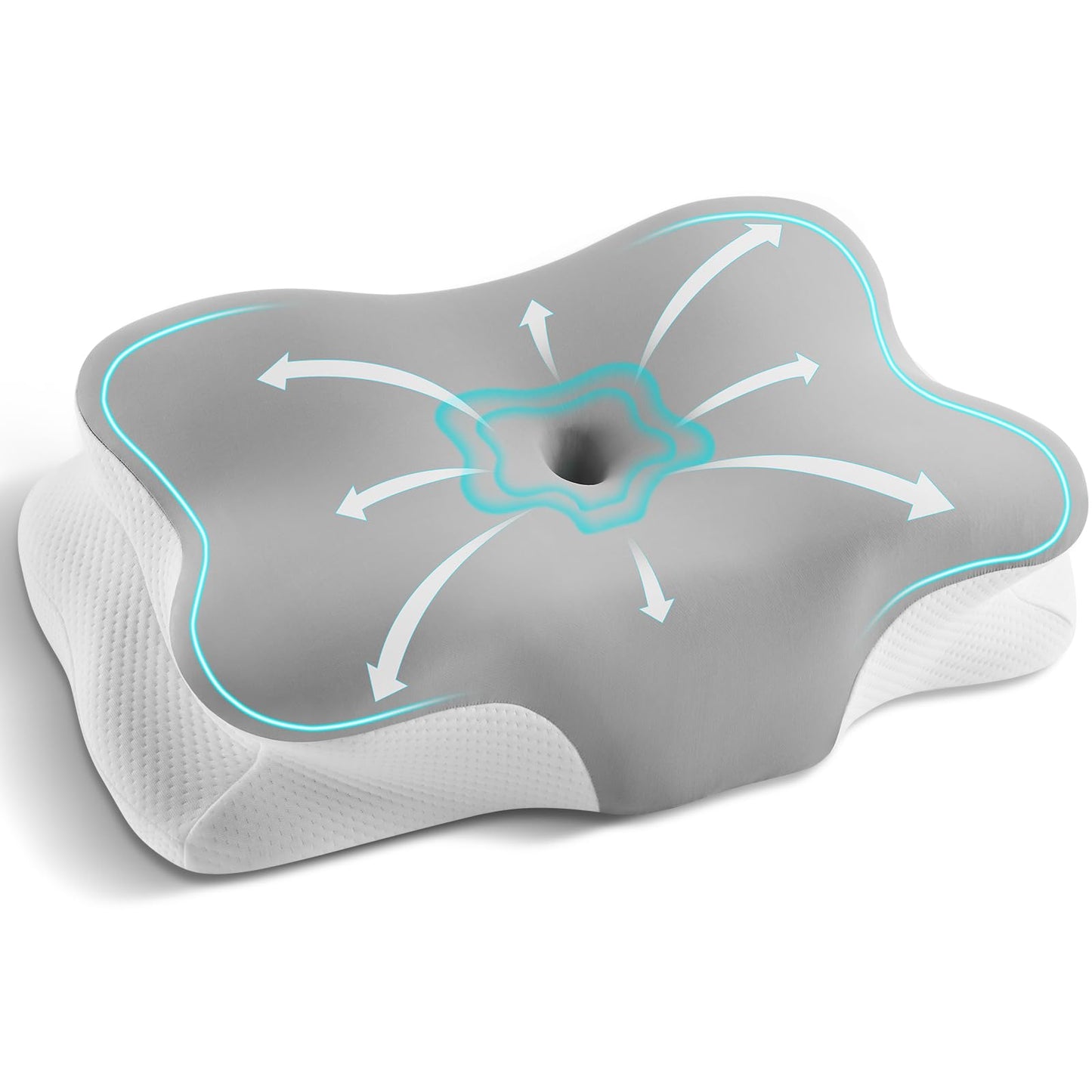 Ergonomisches Kopfkissen für alle Schlafpositionen