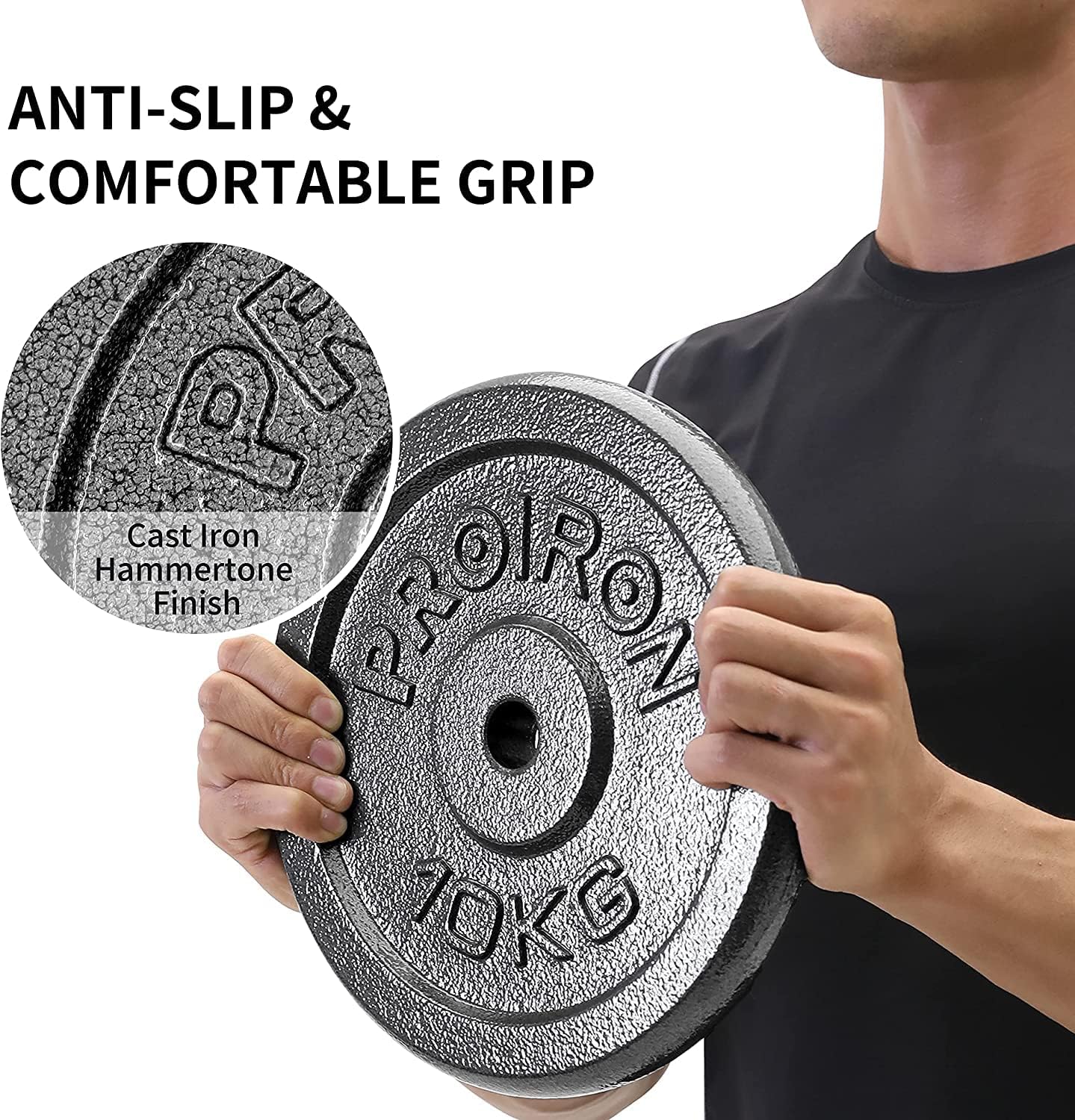 Hantelscheiben-Set aus Gusseisen, D- 2 x 10,0KG