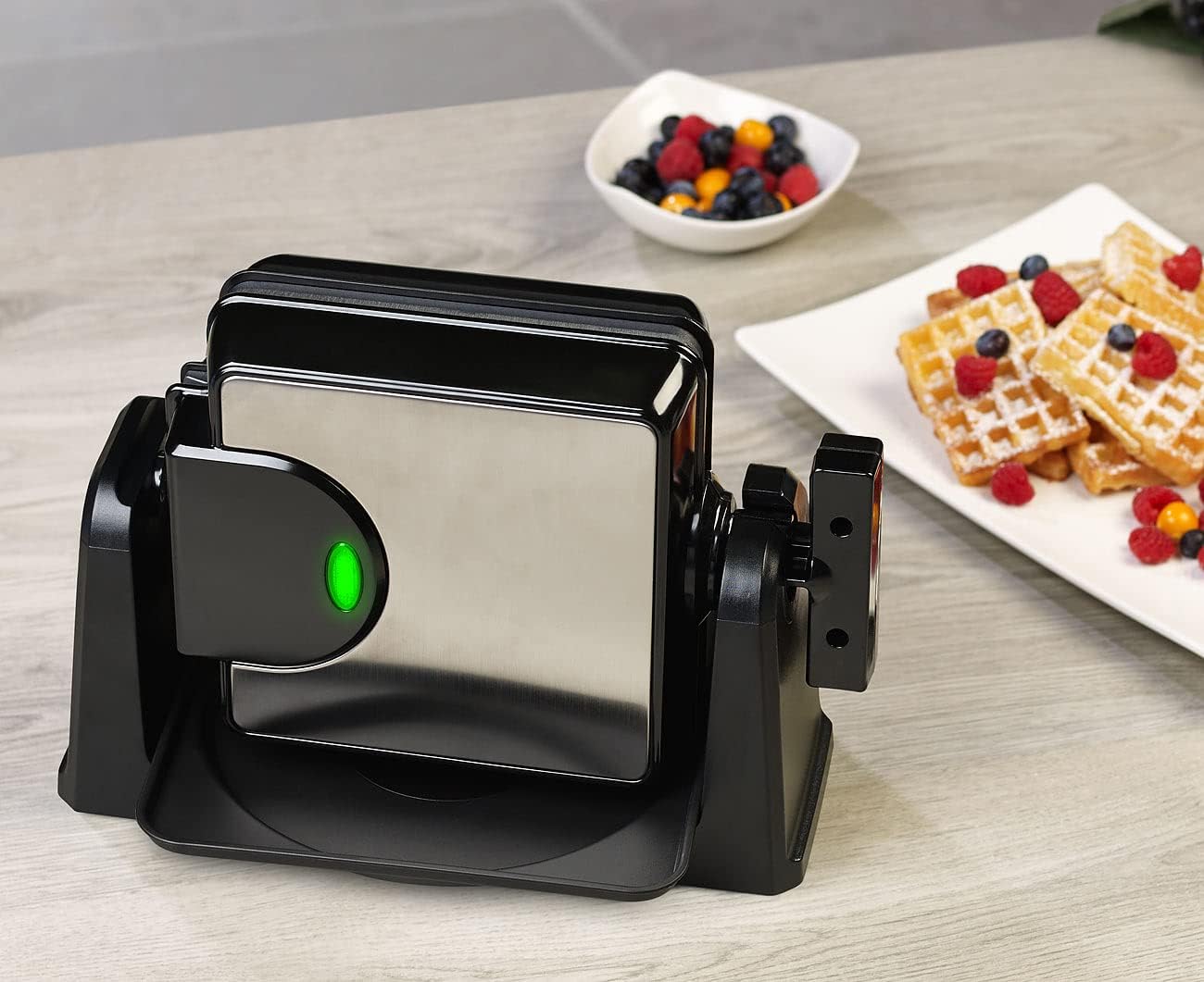 Drehbares Waffeleisen, Eckige Waffeln