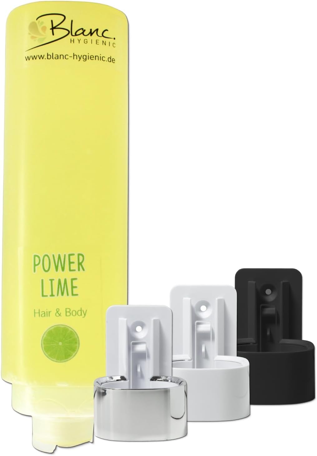 Shampoo-Duschgel-Set mit Halterungen (16-teilig), frisch ohne Wandhalterung