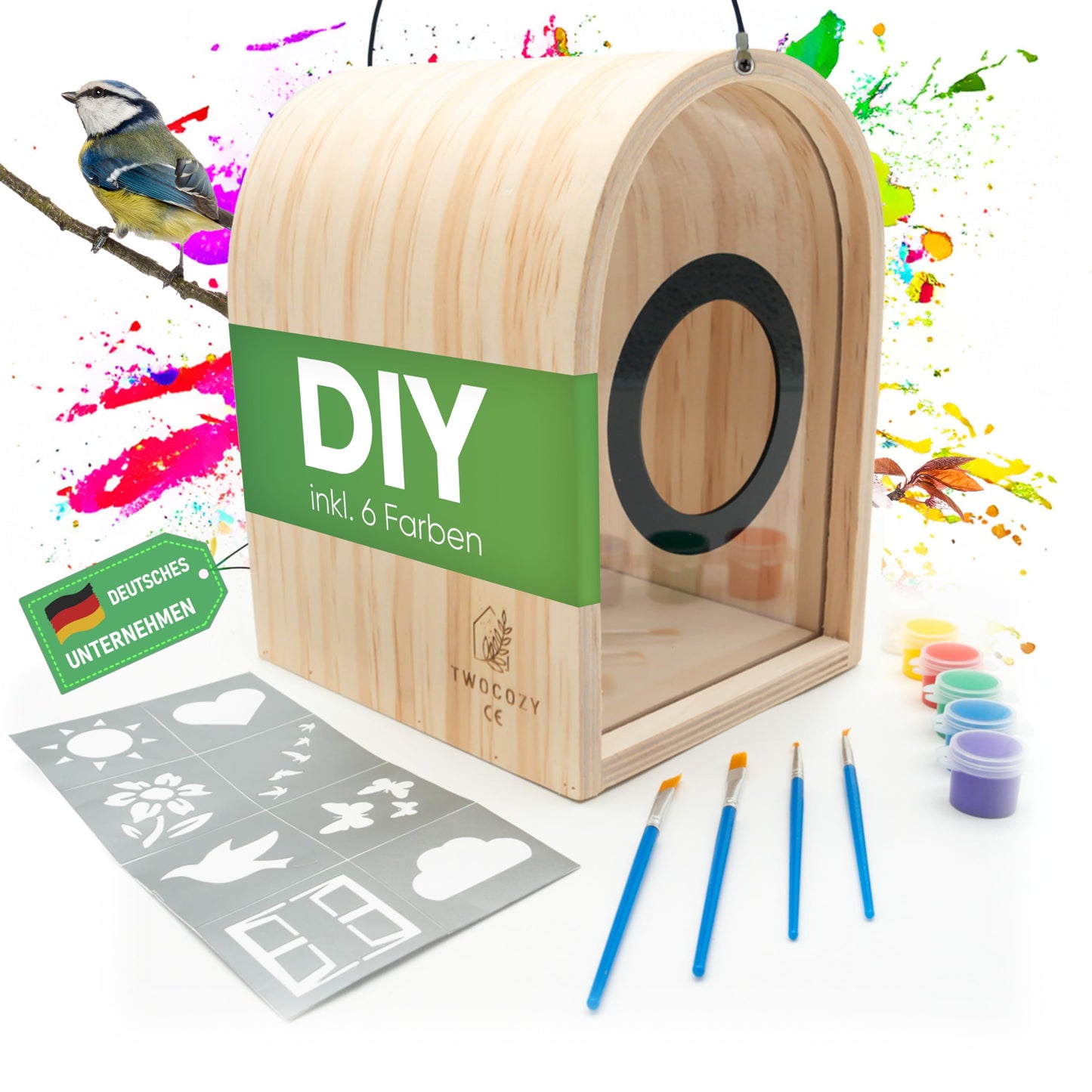 DIY Vogelhaus-Bastelset zum Bemalen
