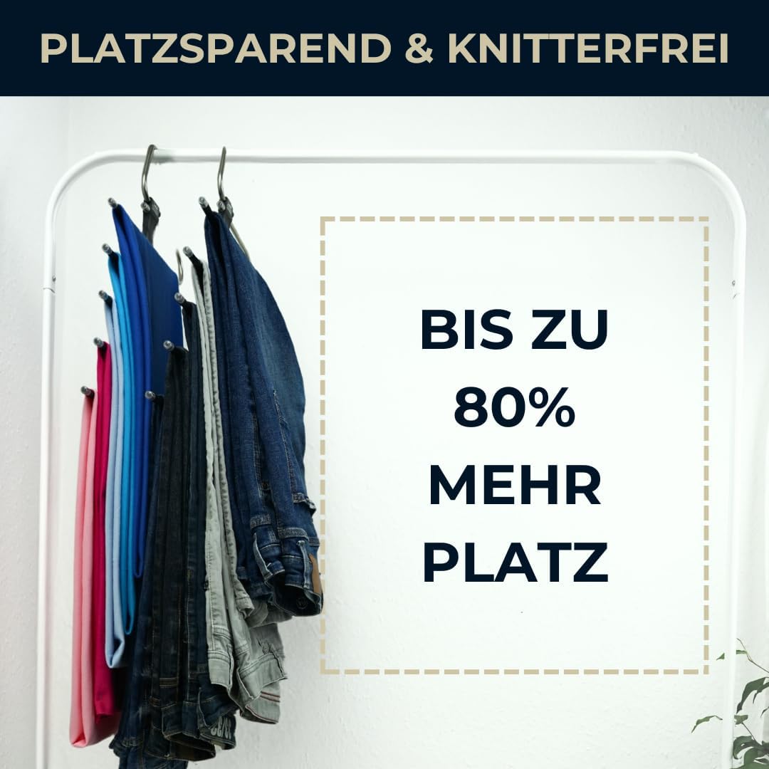 Hosenbügel mit Rutschschutz, Schwarz 34B x 42H cm