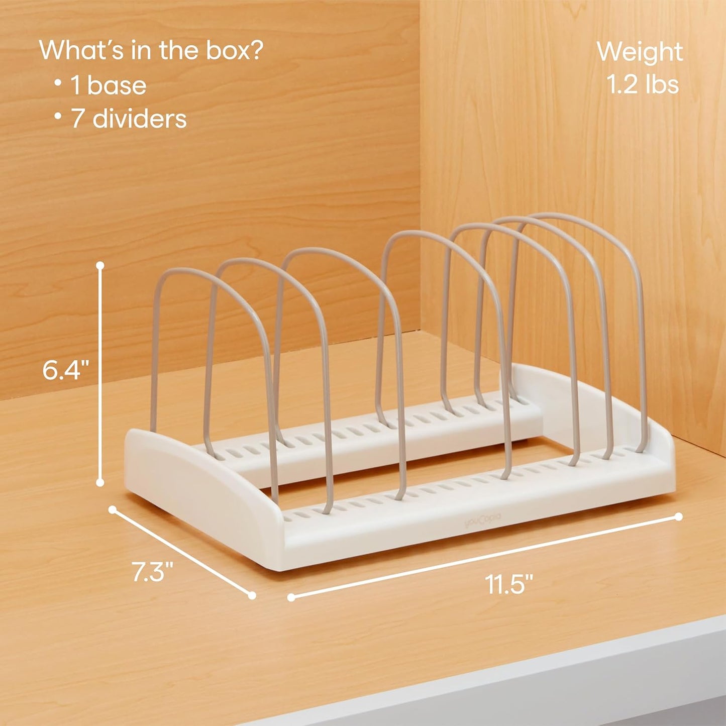 Schrank-Organizer mit Trennwänden, Bakeware Rack