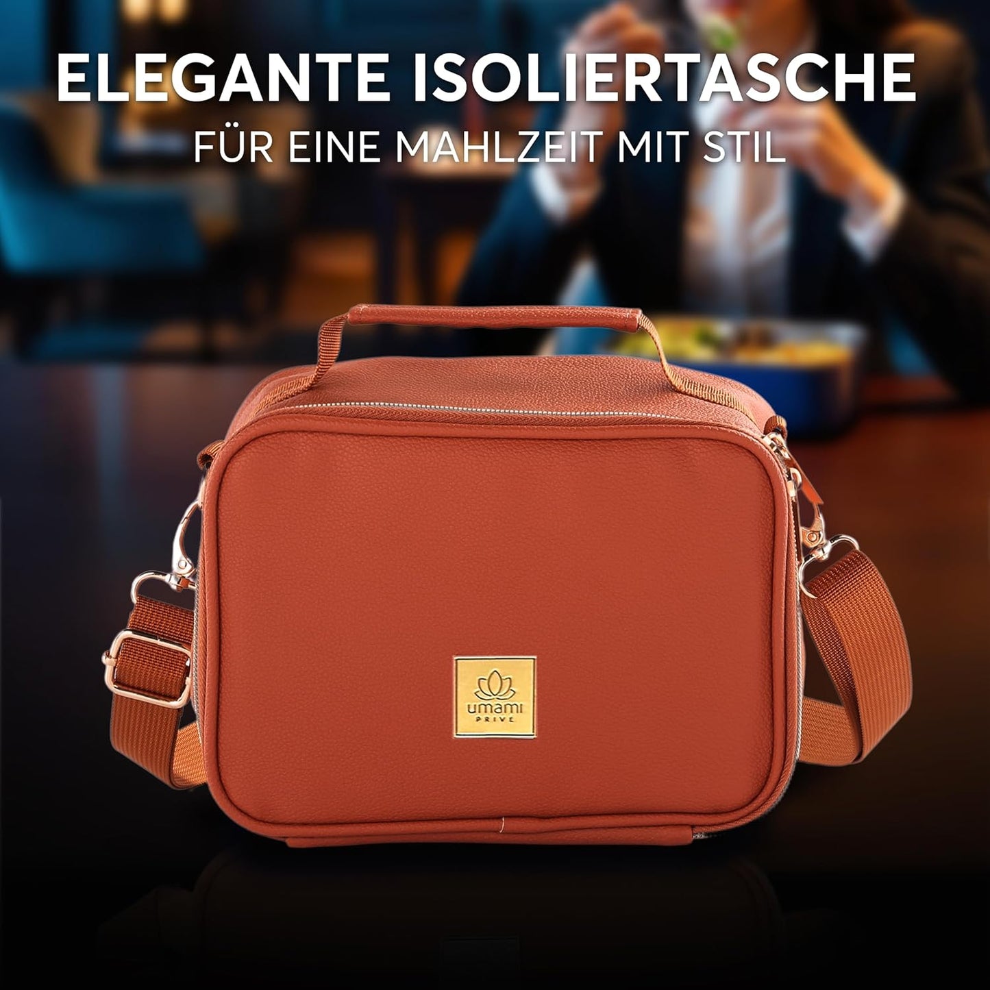Lunchbag Kühltasche, XL - 1500 ml Braun