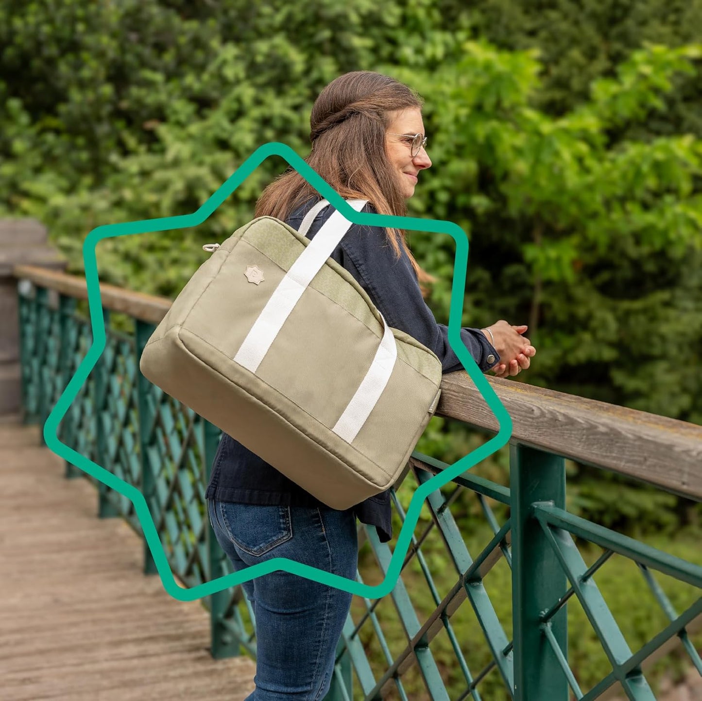 Wickeltasche Bowling mit Wickelauflage, Olive