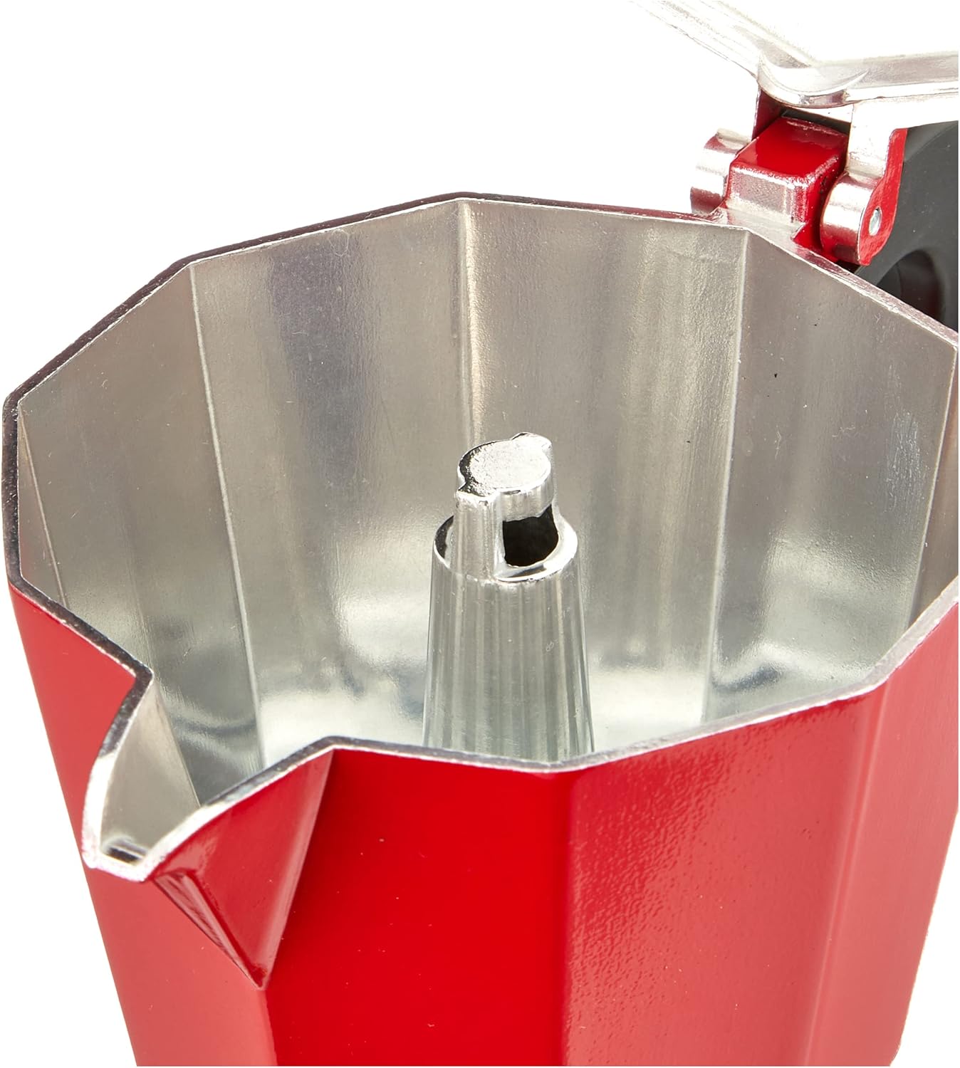 Italienische Kaffeemaschine aus Aluminium, Erdbeer 6 cups Italienische Kaffeemaschine