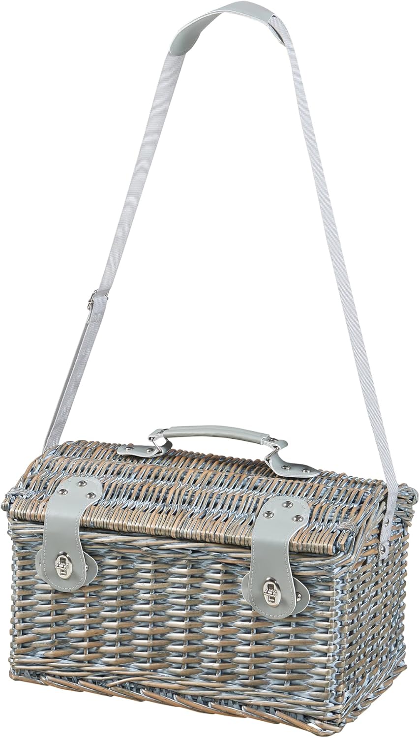 Picknickkorb-Set für 2 Personen mit Kühltasche