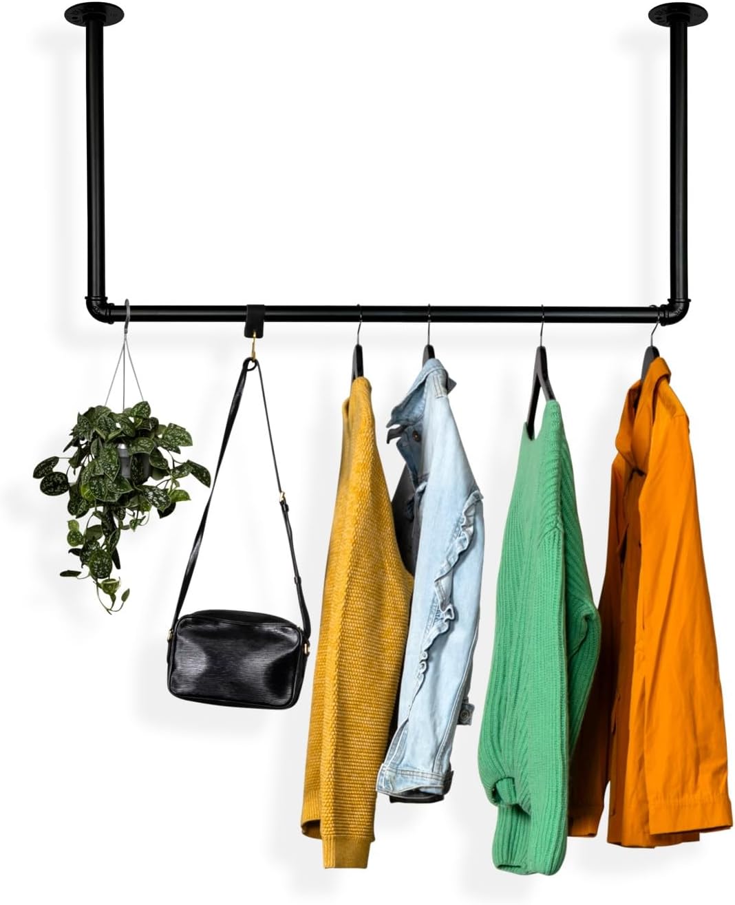 Deckengarderobe im Industrie-Design, Breite 100 cm x Höhe 100 cm