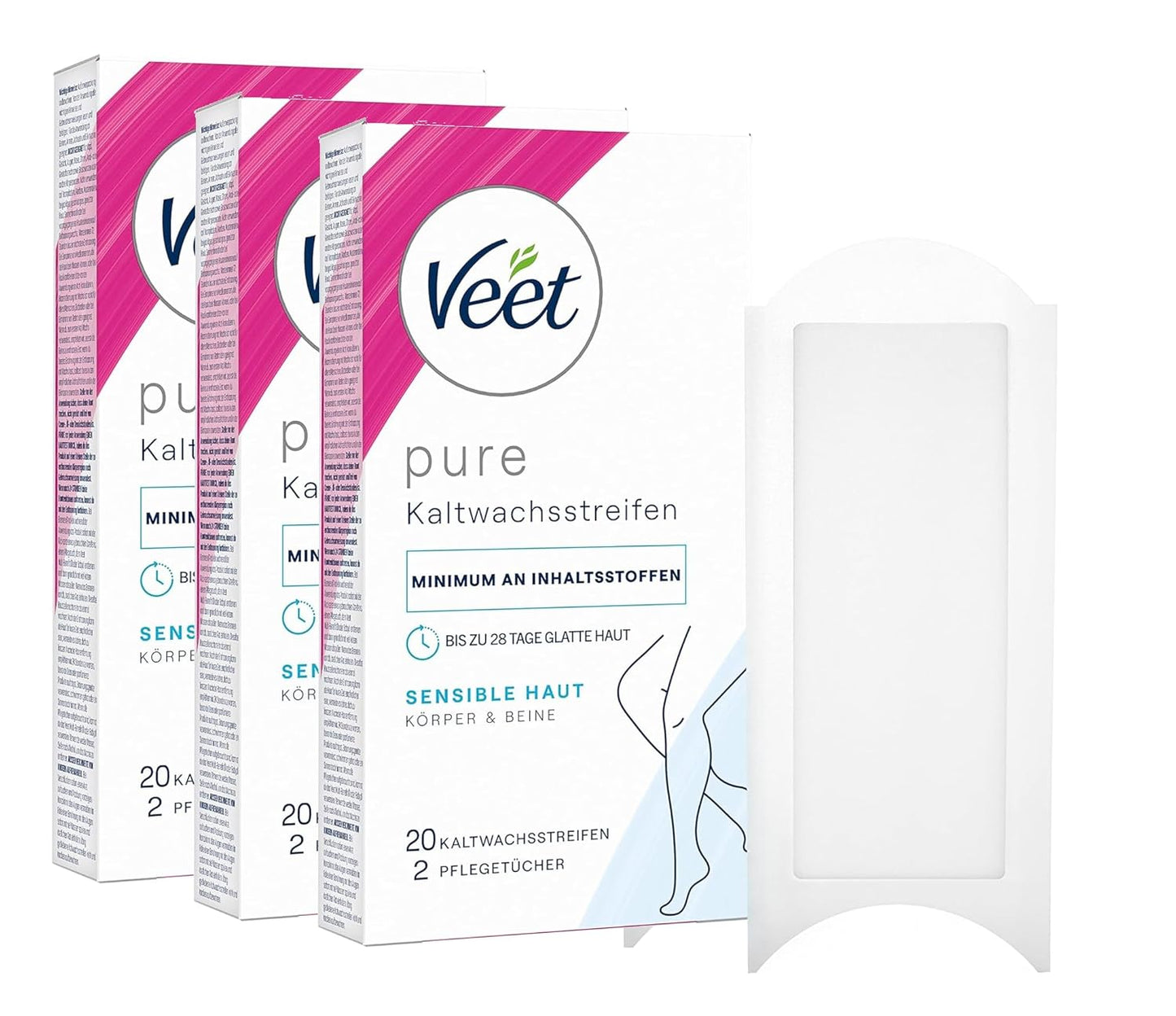 3er-Pack Kaltwachsstreifen