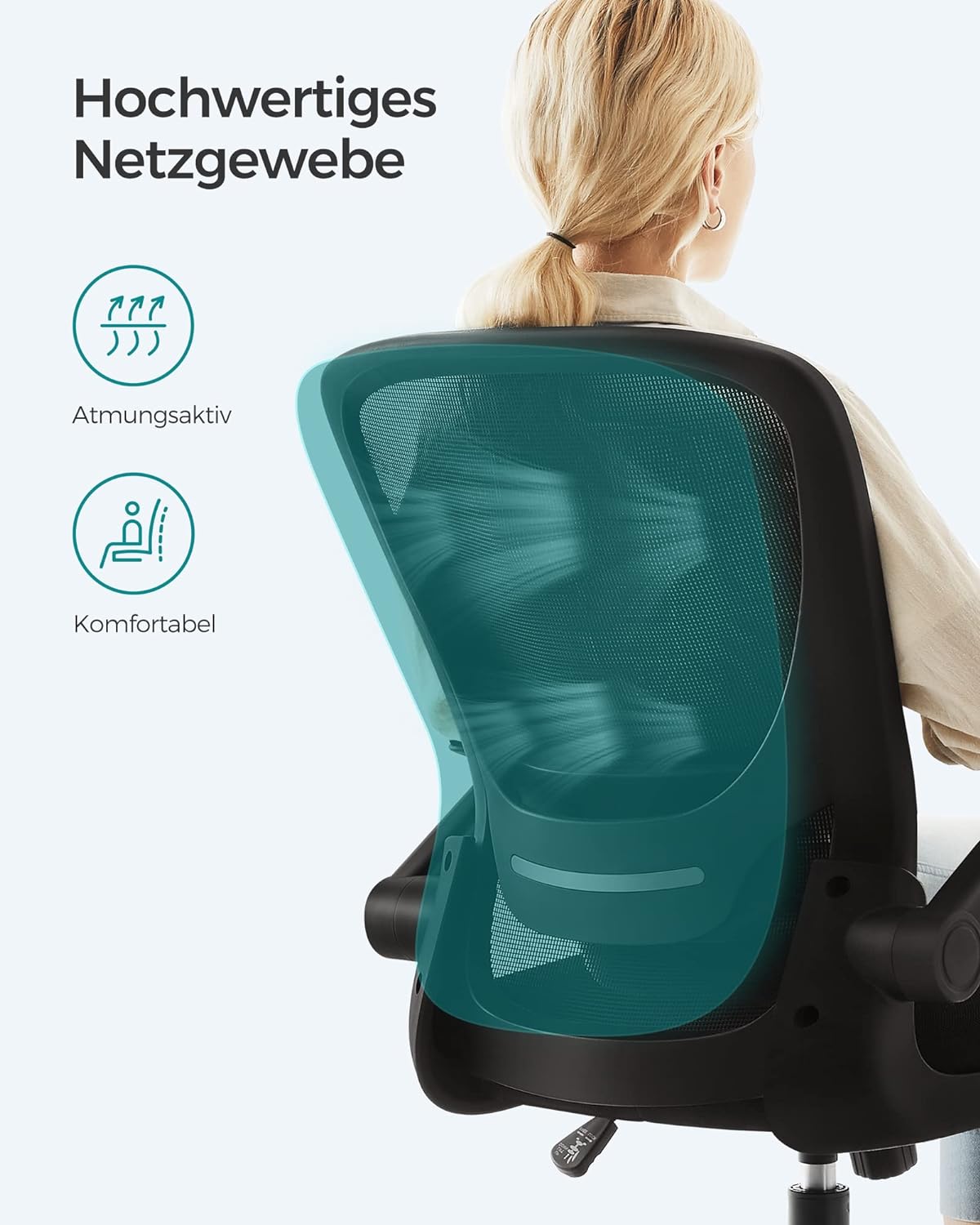 Schreibtischstuhl OBN37BK, Schwarz
