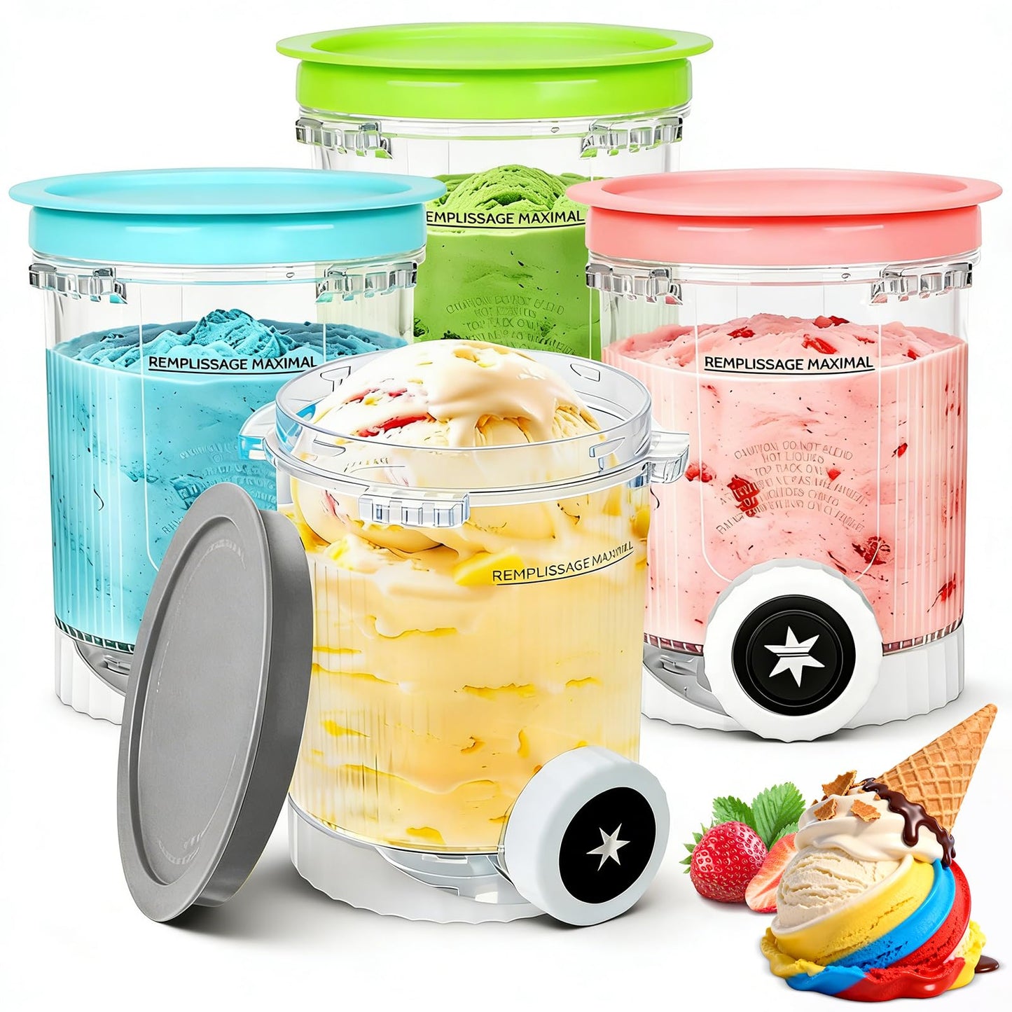 Creami Eismaschine Behälter-Set für NC700 & NC701