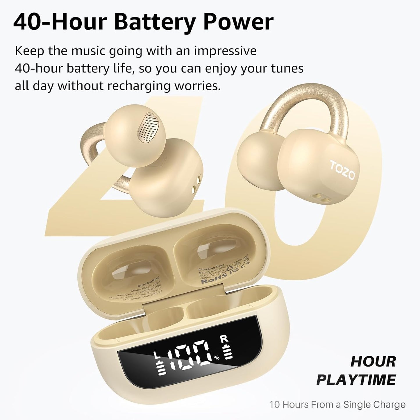 OpenEarRing Bluetooth-Kopfhörer, Khaki
