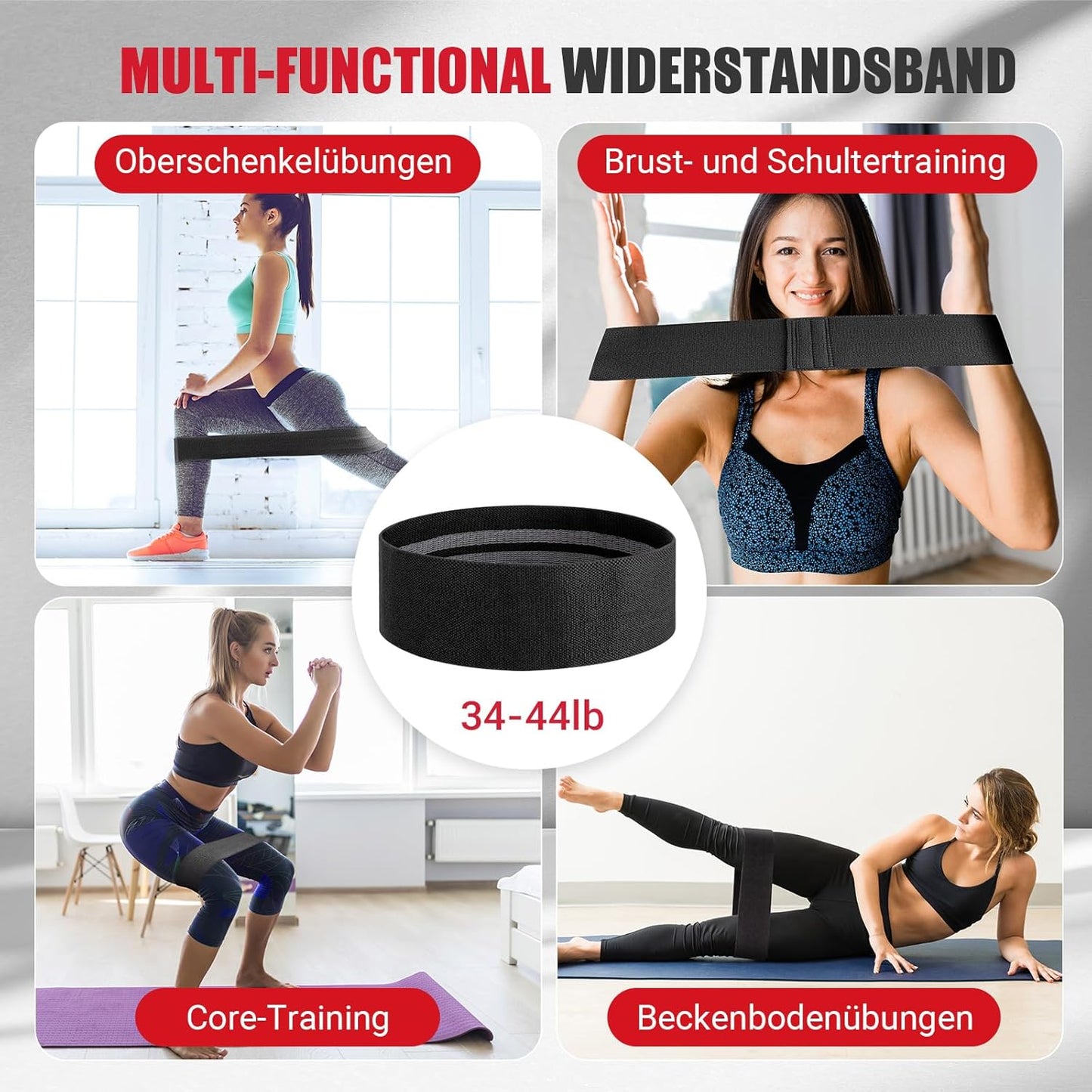 Beckenboden- und Oberschenkeltrainer, Schwarz