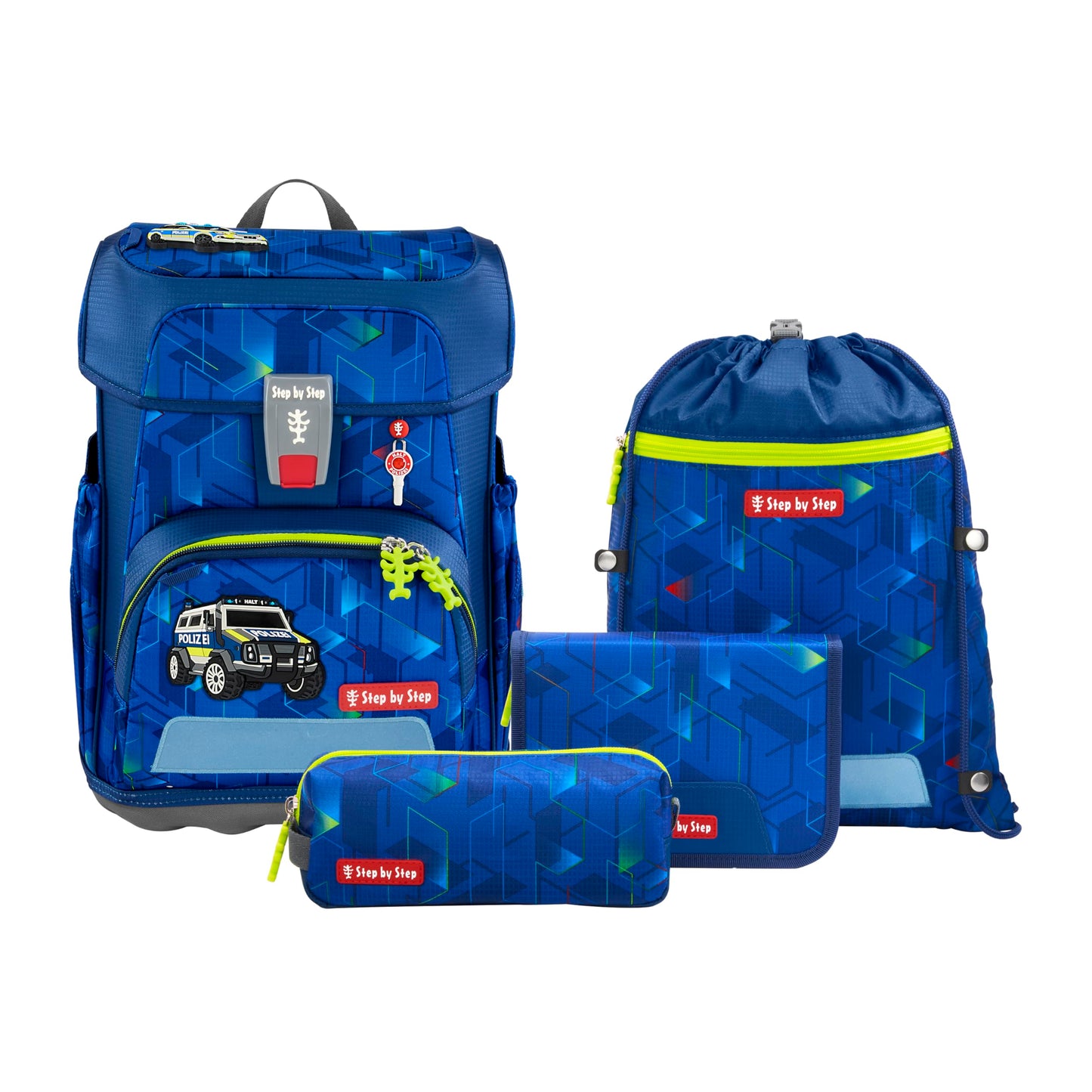 Schulranzen-Set Police Truck Charly, Police Truck Charly - Blau