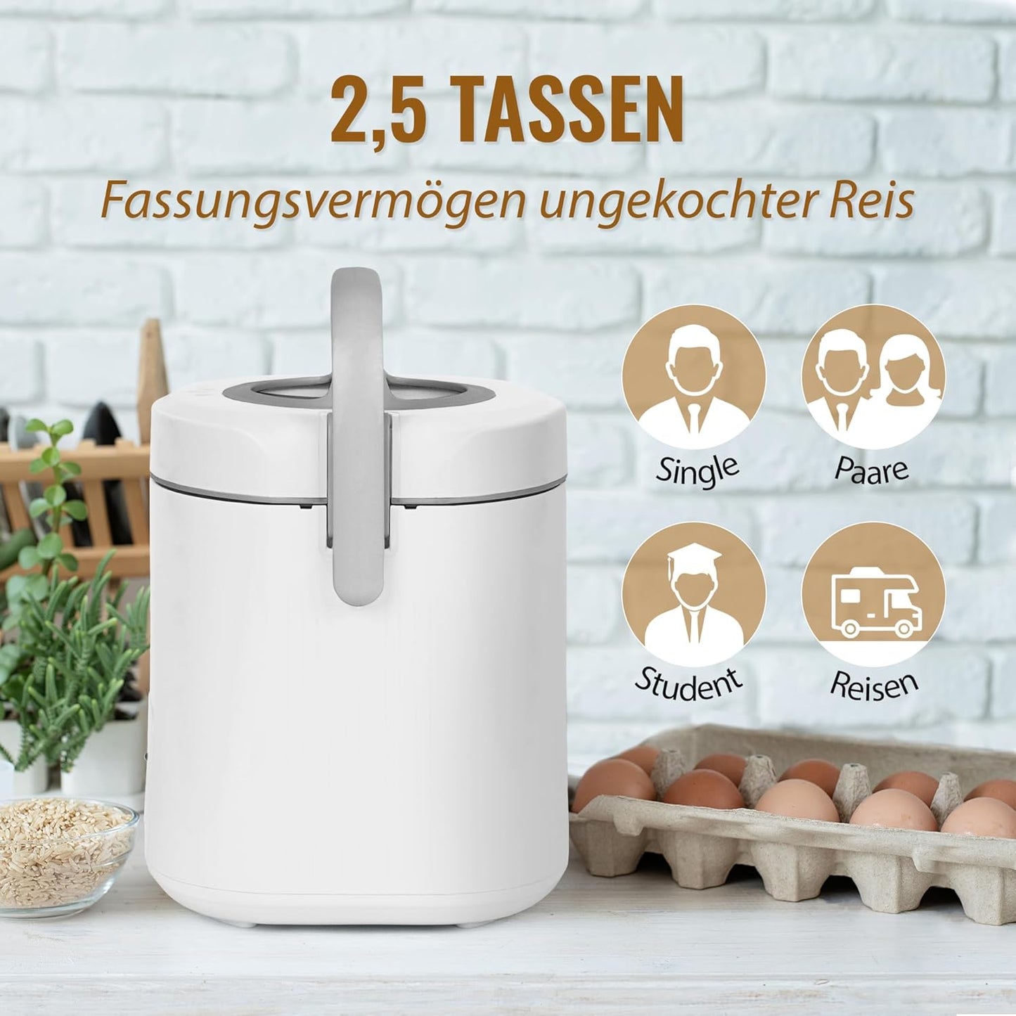 RC118W Reiskocher mit Warmhaltefunktion, 1,8 L