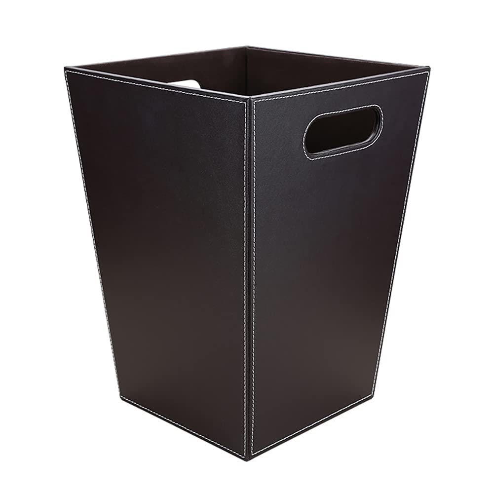 Leder-Papierkorb, Platz-Braun