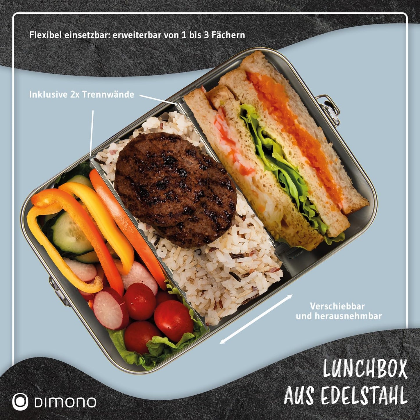 Auslaufsichere Bento-Box, C: 1400 Ml