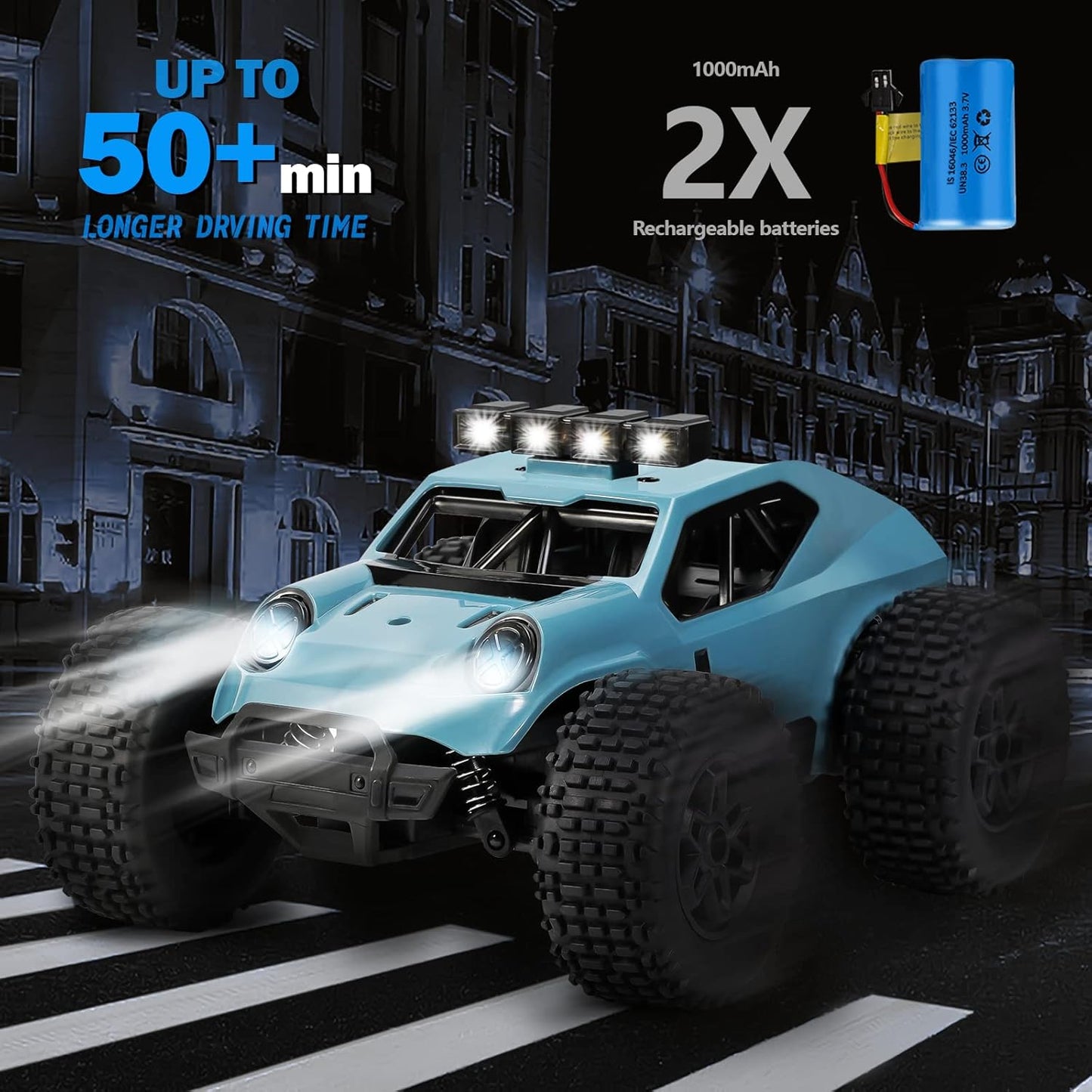 Ferngesteuertes Offroad-Auto, Blau
