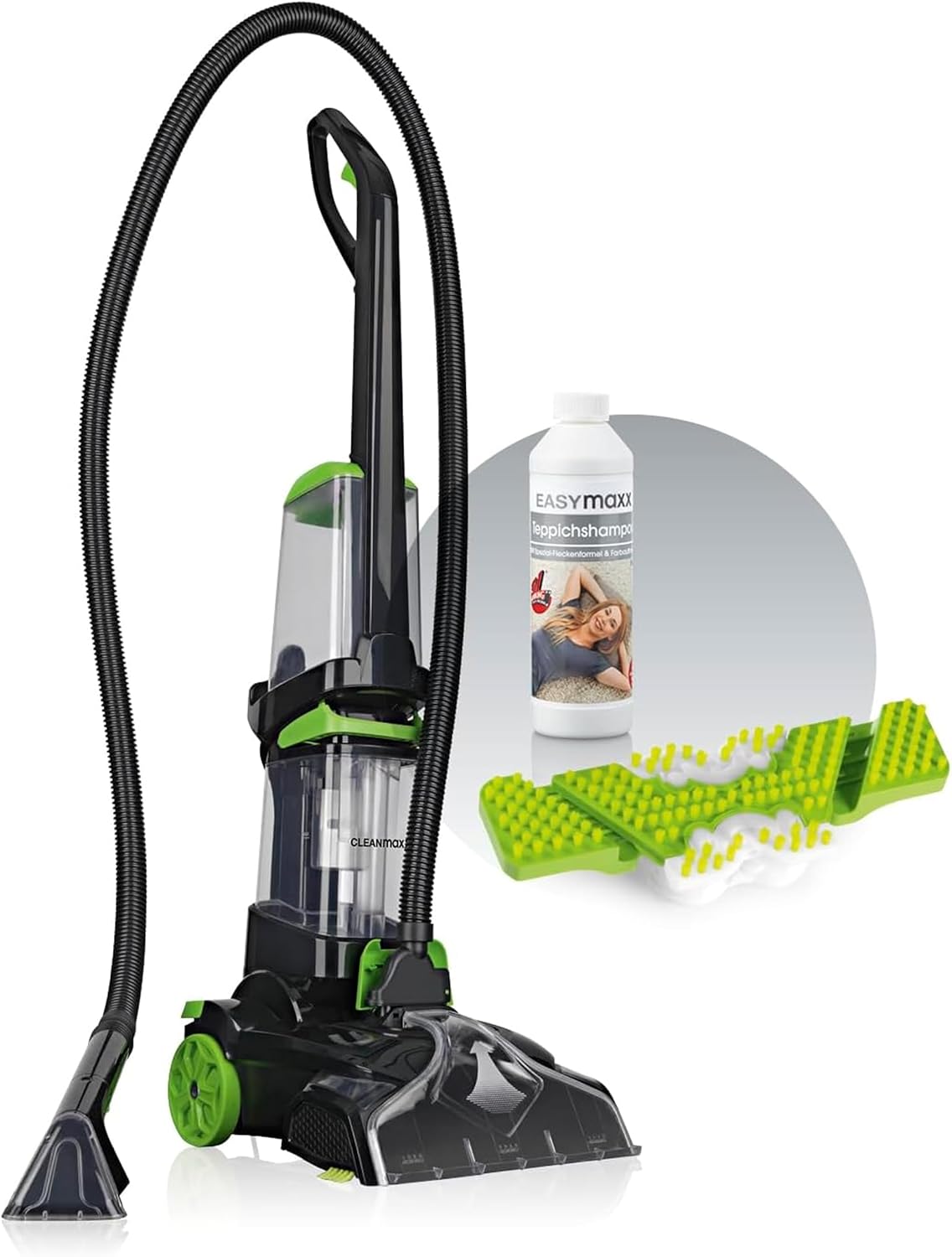 Teppich- & Hartbodenreiniger Pro, FloorClean + Polsterdüse & Shampoo