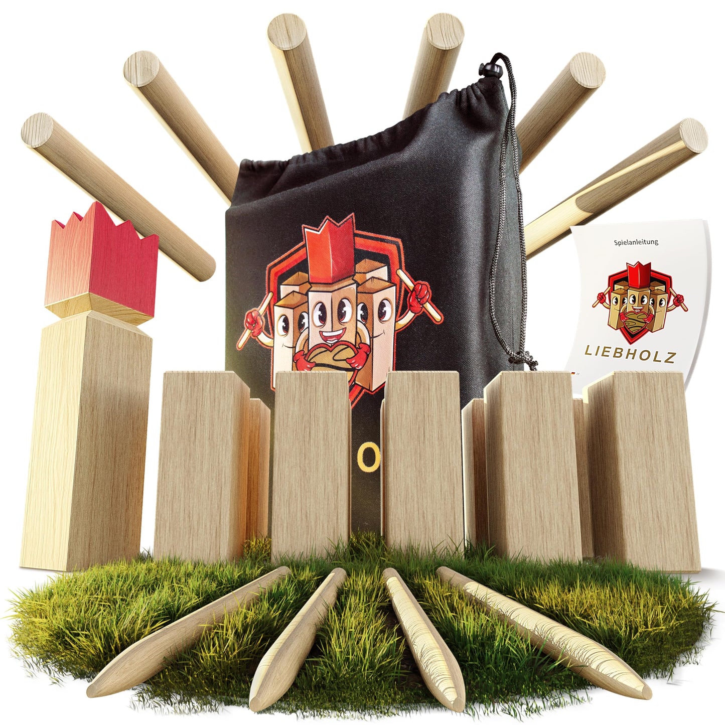 Kubb Wurfspiel Set inkl. Tragebeutel