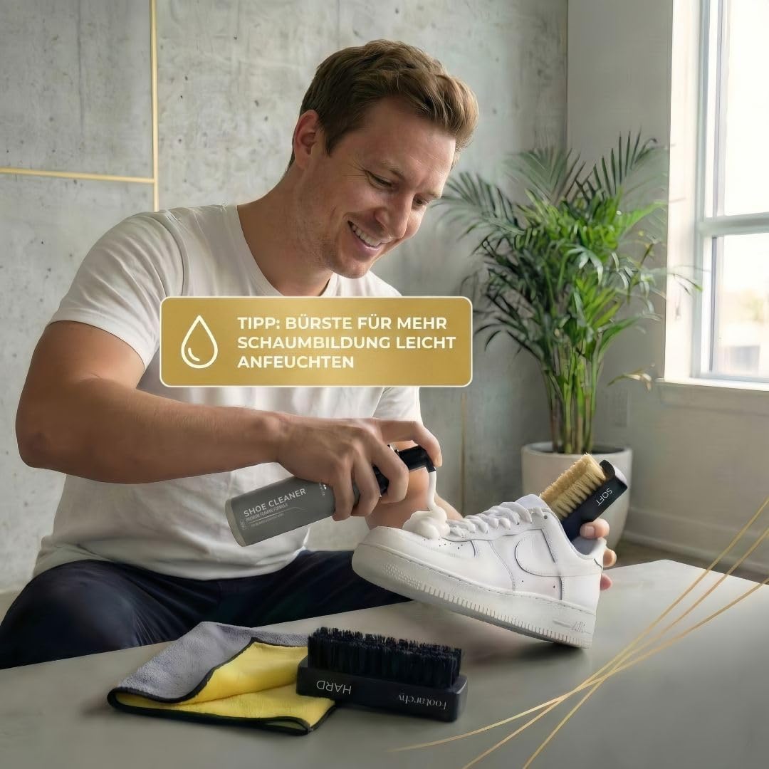 Sneaker-Cleaner-Set mit Bürsten & Mikrofasertuch