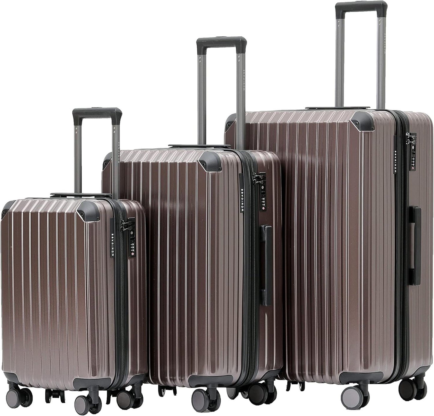 M816 Reisekoffer-Set mit TSA-Schloss und Teleskopgriff, 3-teilig, Coffee 3tlg. Kofferset